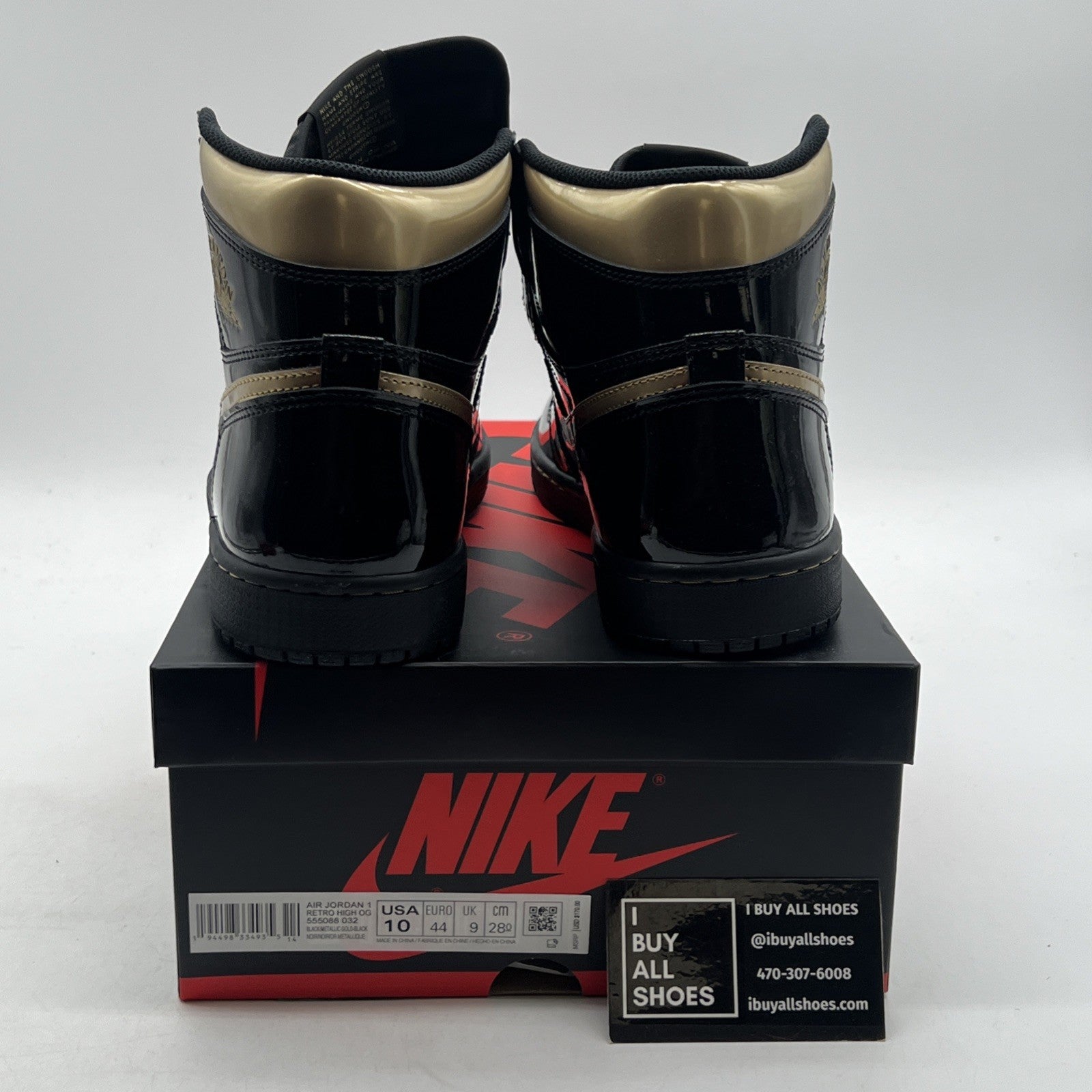 Size 10 - Air Jordan 1 Black 2020 (555088-032)