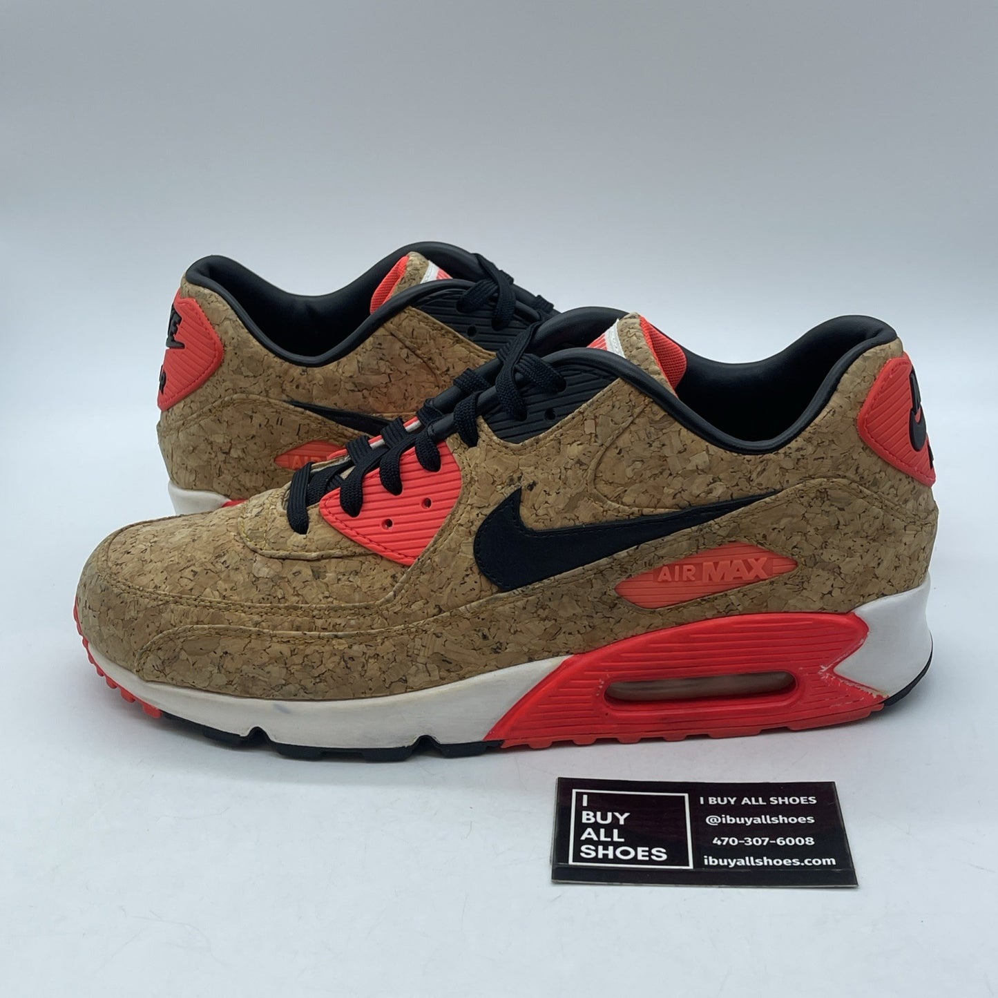 Size 11.5 - Nike Air Max 90 Cork Brown Black Leather (725235-706)
