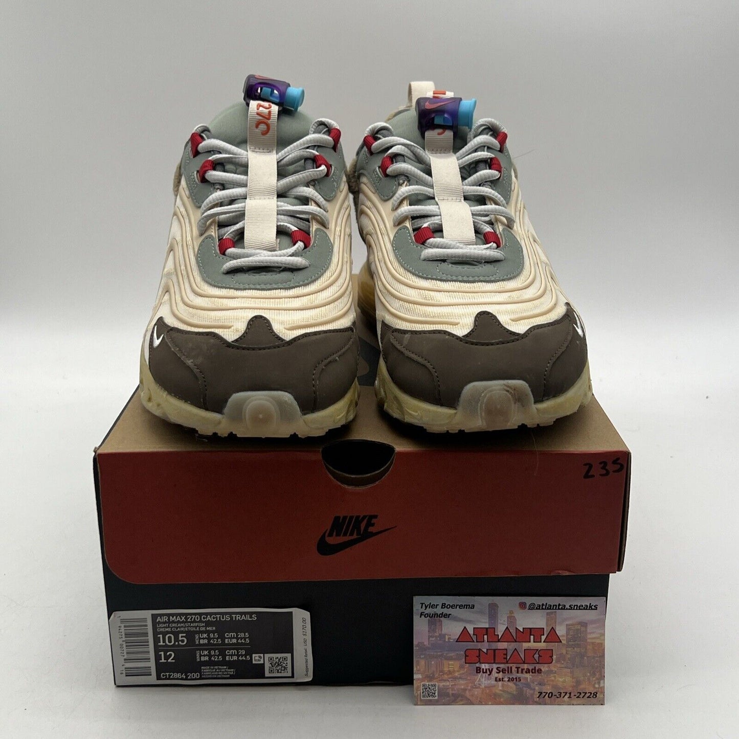 Size 10.5 - Nike Travis Scott x Air Max 270 React ENG Cactus Trails (CR2864-200)