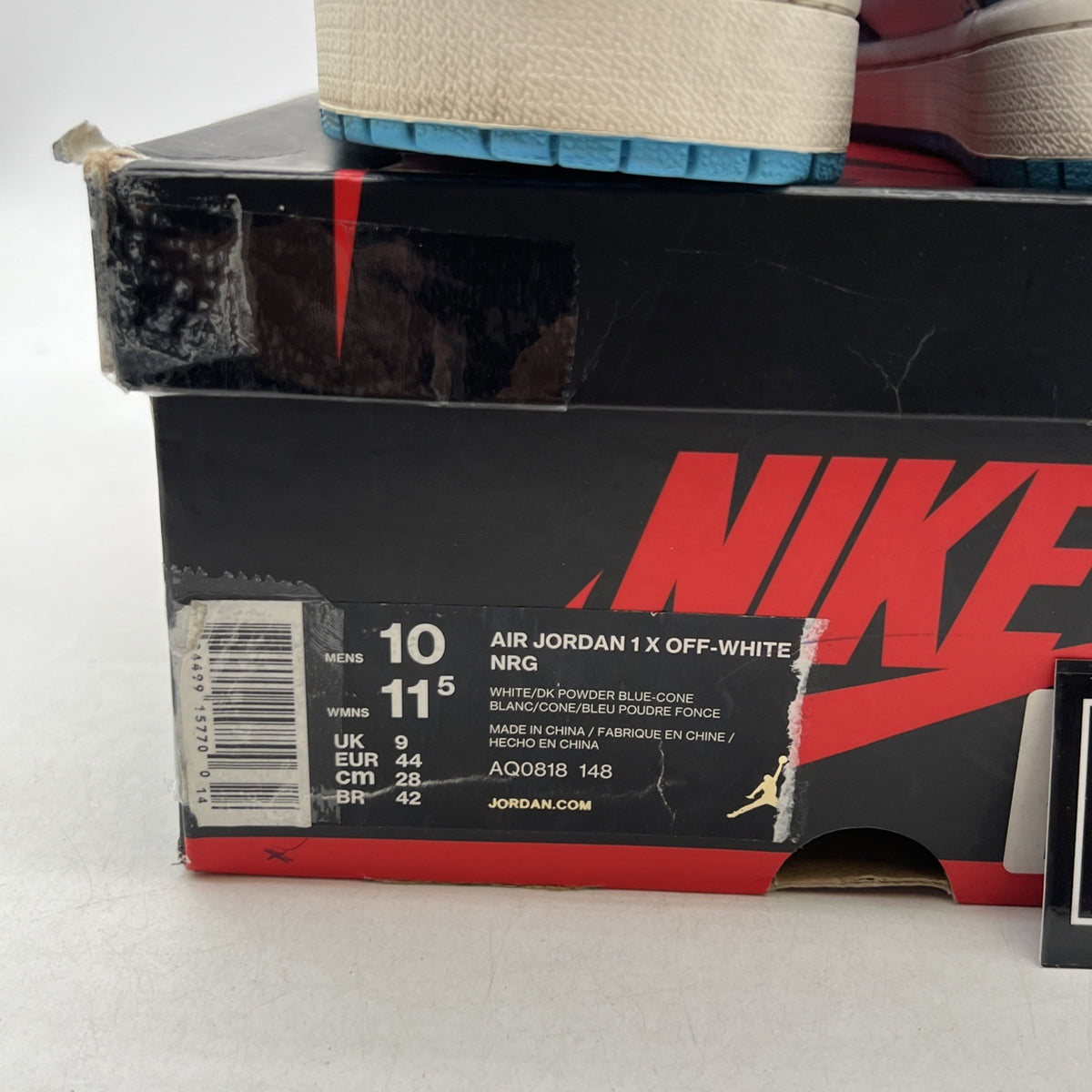 Size 10 - Air Jordan 1 Retro OG x Off-White High UNC (AQ0818-148)