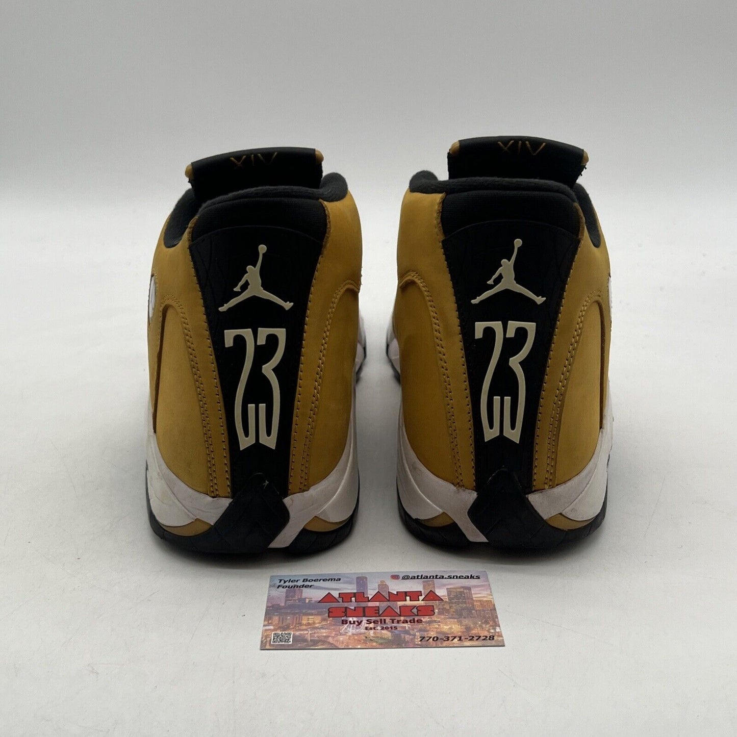 Size 13 - Jordan 14 Retro Light Ginger 2022 White Yellow Black (487471-701)