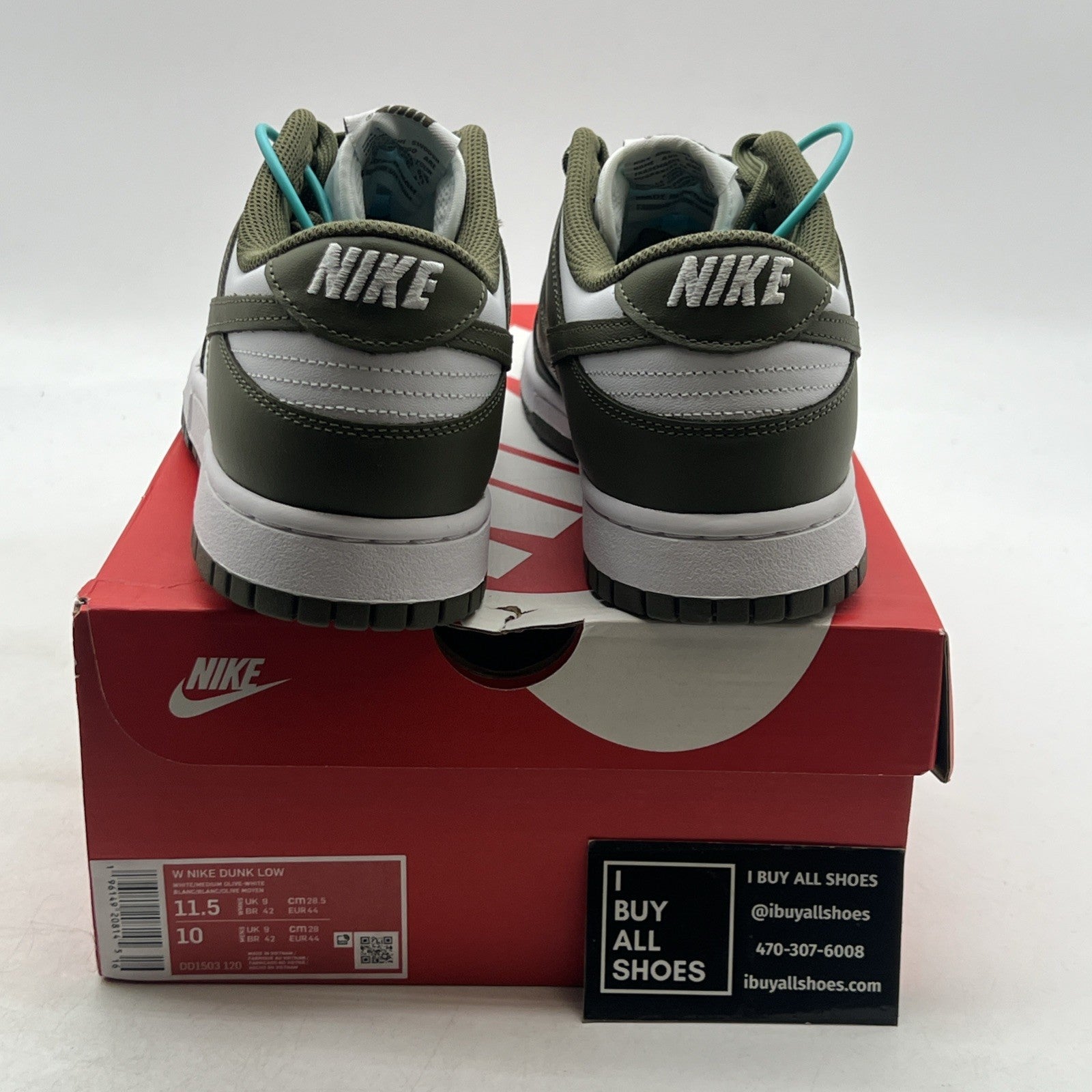 Size 11.5 - Nike Dunk Low Medium Olive W (DD1503-120)