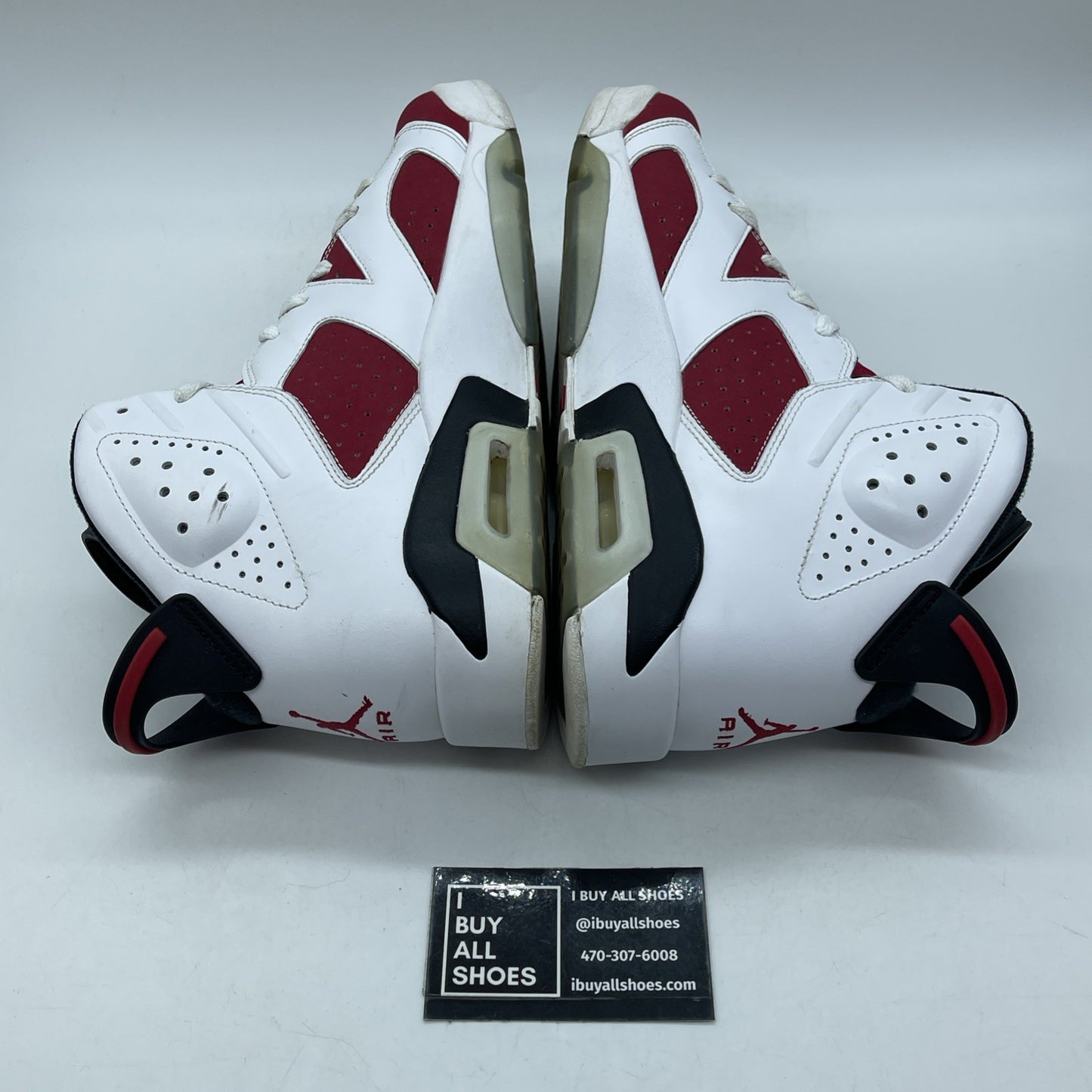 Size 9.5 - Air Jordan 6 Retro 2014 Carmine Red White Leather (384664-160)