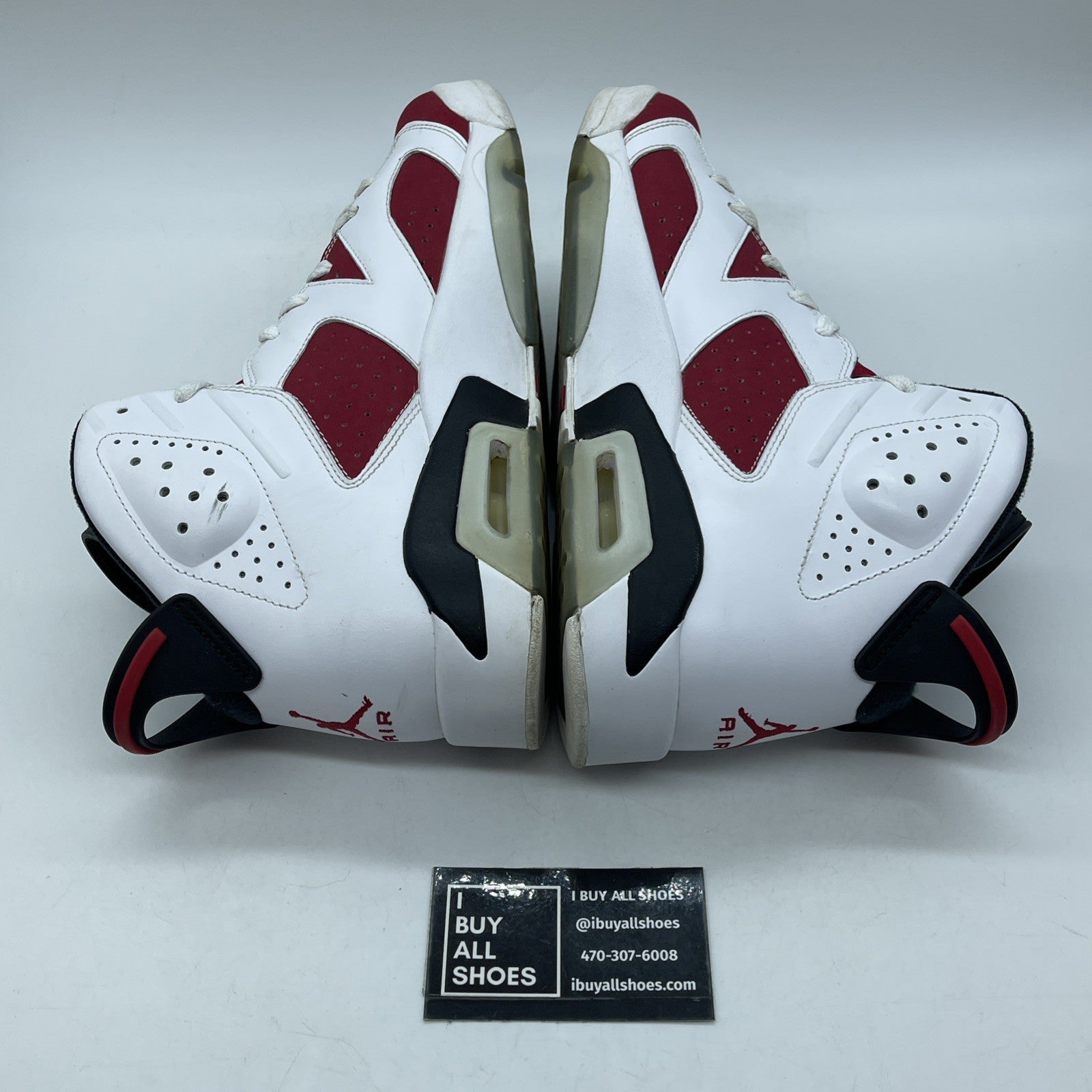 Size 9.5 - Air Jordan 6 Retro 2014 Carmine Red White Leather (384664-160)