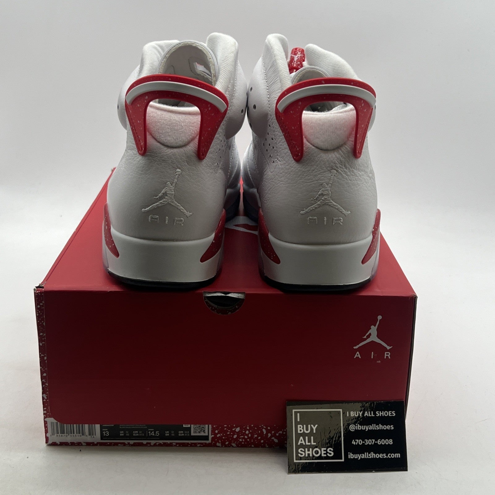 Size 13 - Air Jordan 6 White and University Red 2022 (CT8529-162)