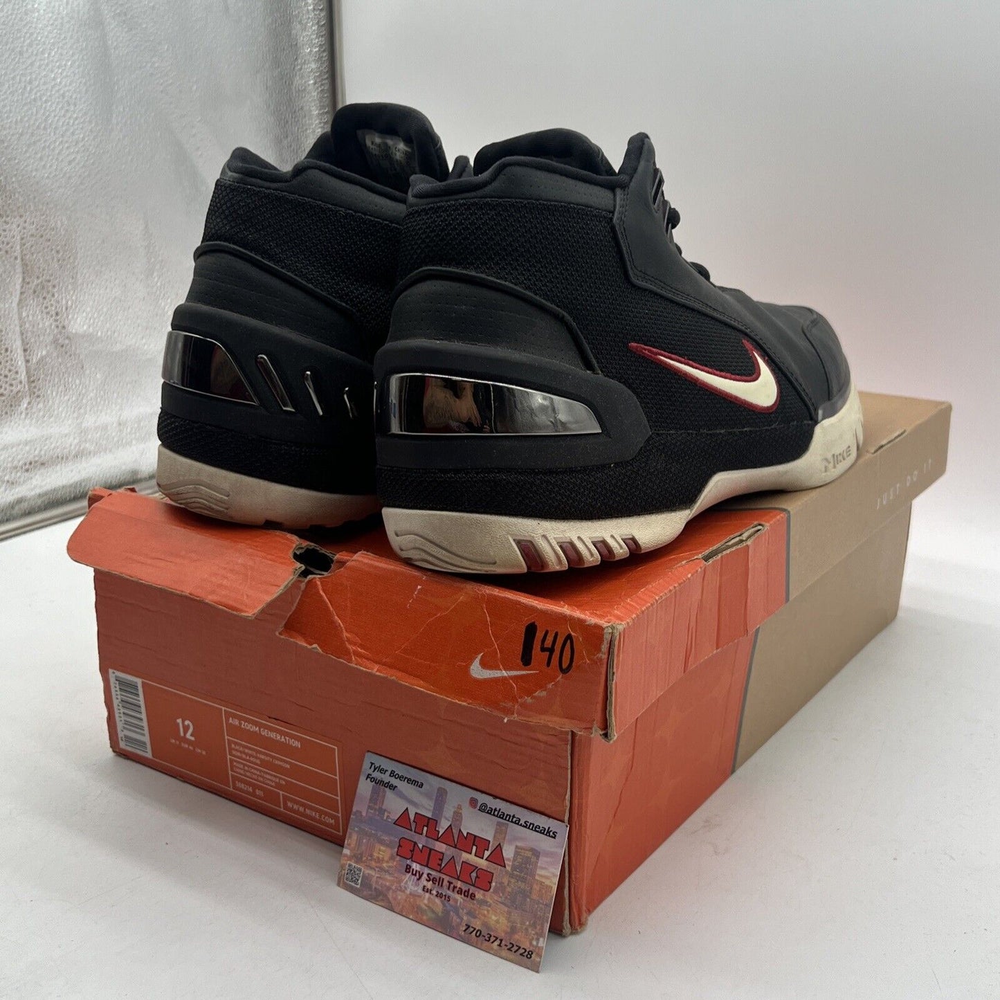 Size 12 - Nike Air Zoom Generation 2004 King's Rook Black Red White (308214-011)