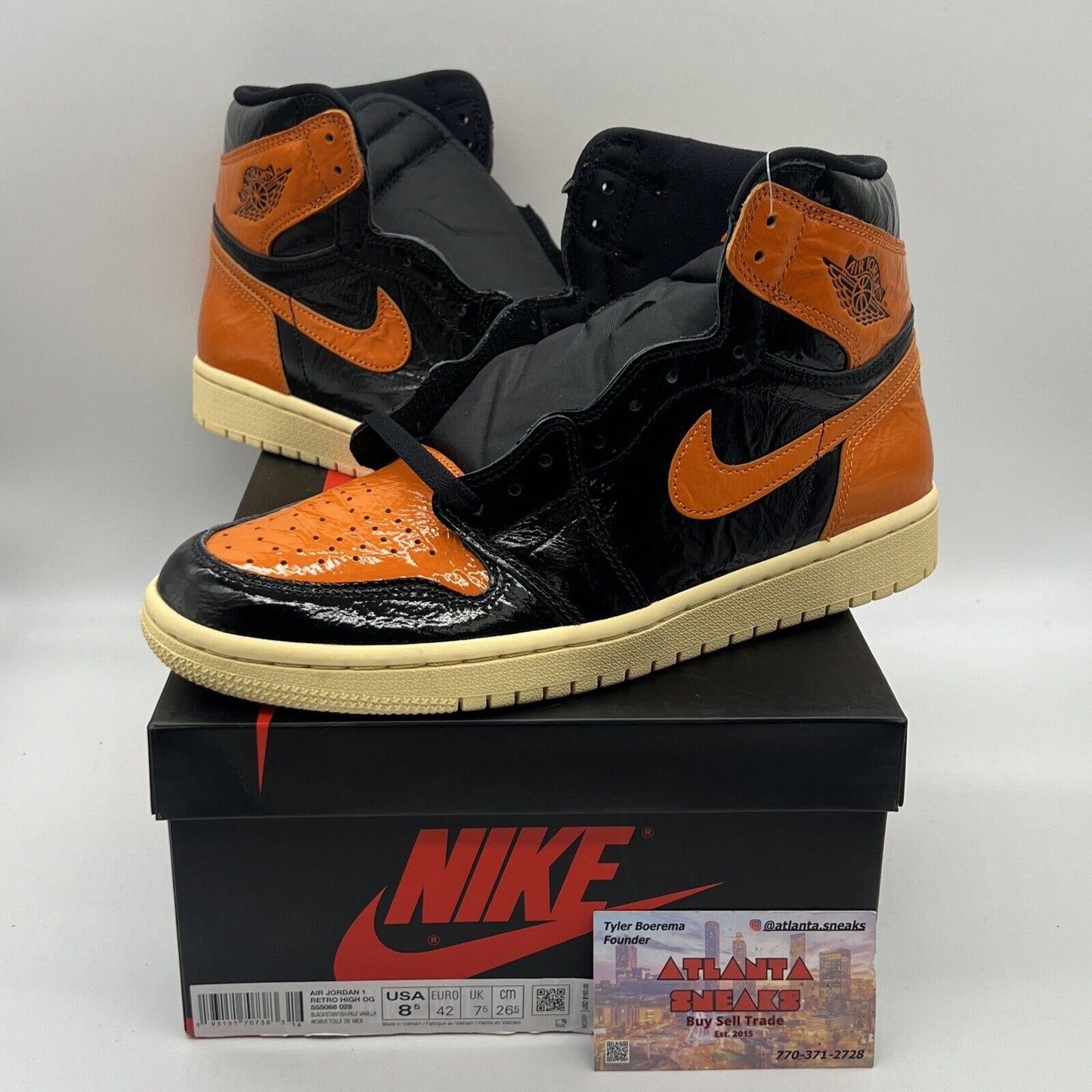 Size 8.5 - Jordan 1 Retro OG High Shattered Backboard 3.0 Brand New Og All DS