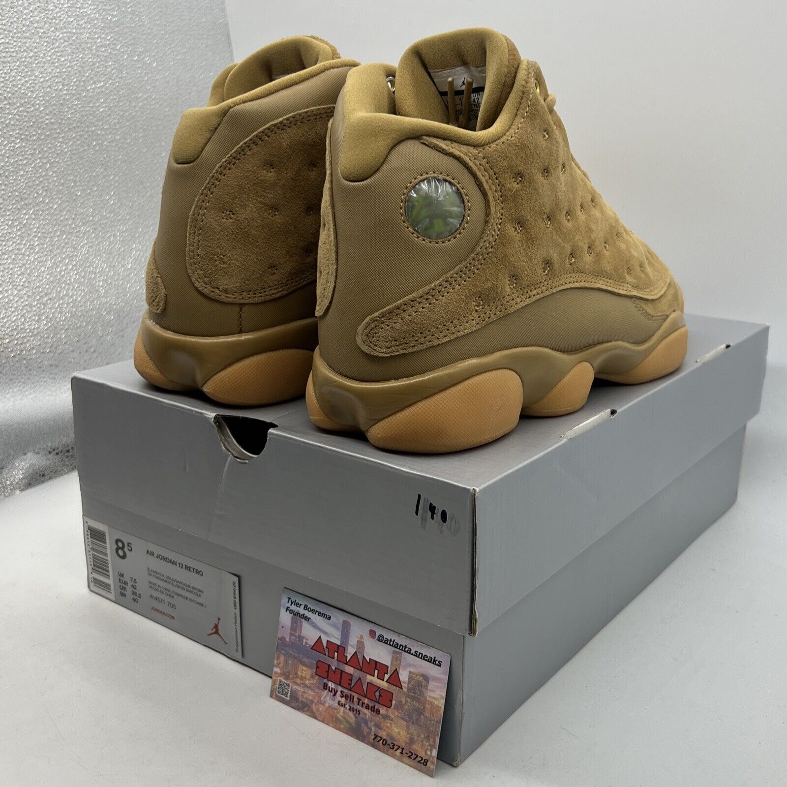 Size 8.5 - Air Jordan 13 Retro Wheat Suede Gum (414571-705)