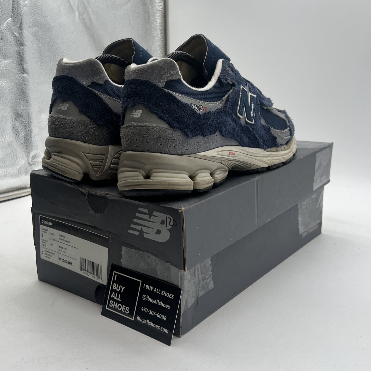 Size 9 - New Balance 2002R Protection Pack - Navy (M2002RDK)