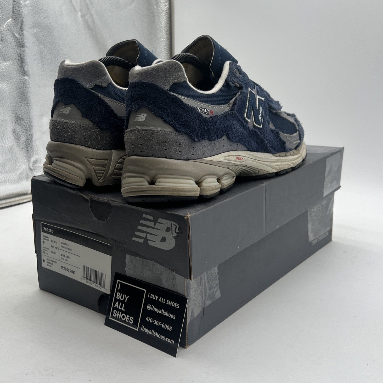 Size 9 - New Balance 2002R Protection Pack - Navy (M2002RDK)