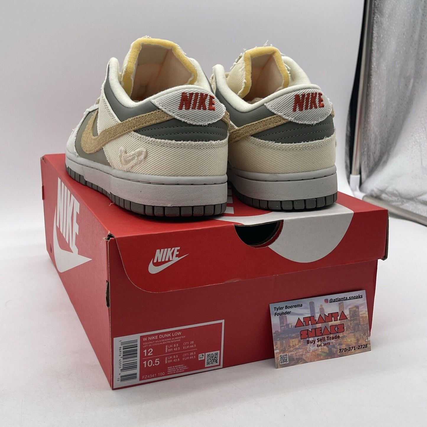 Size 11W - Nike Dunk Low Light Bone Dark Stucco Suede Leather (FZ4341-100)