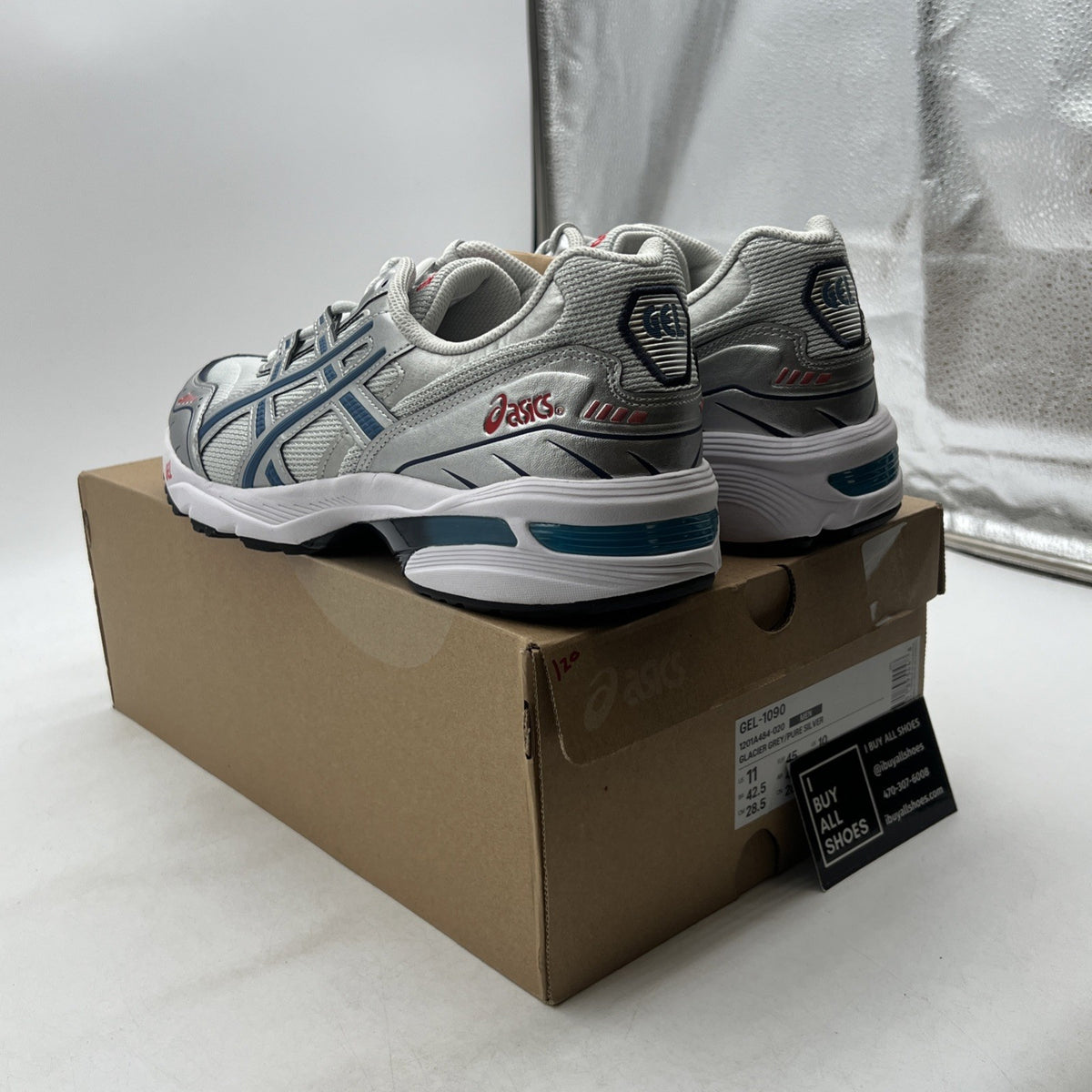 Size 11 - ASICS Men's GEL-1090 Glacier Grey/ Pure Silver  (1201A484-020)