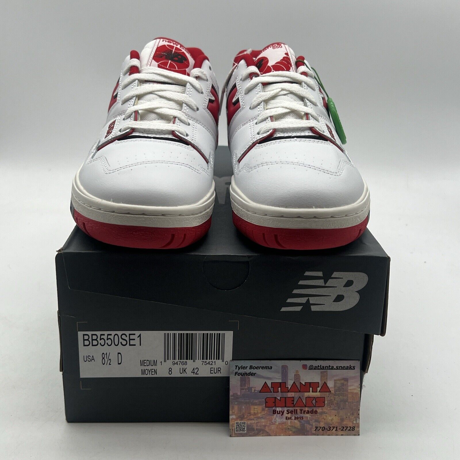 Size 8.5 - New Balance 550 White Team Red (BB550SE1)