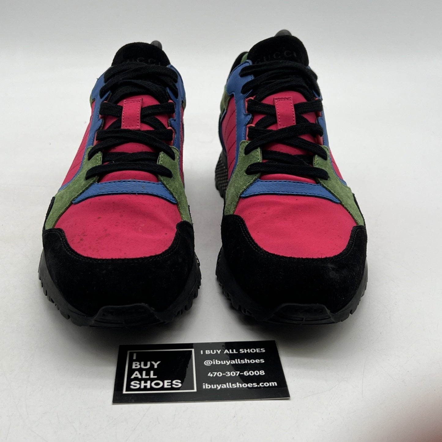 Size 8G - Gucci Multicolor Suede and Nylon Icaro Sneakers