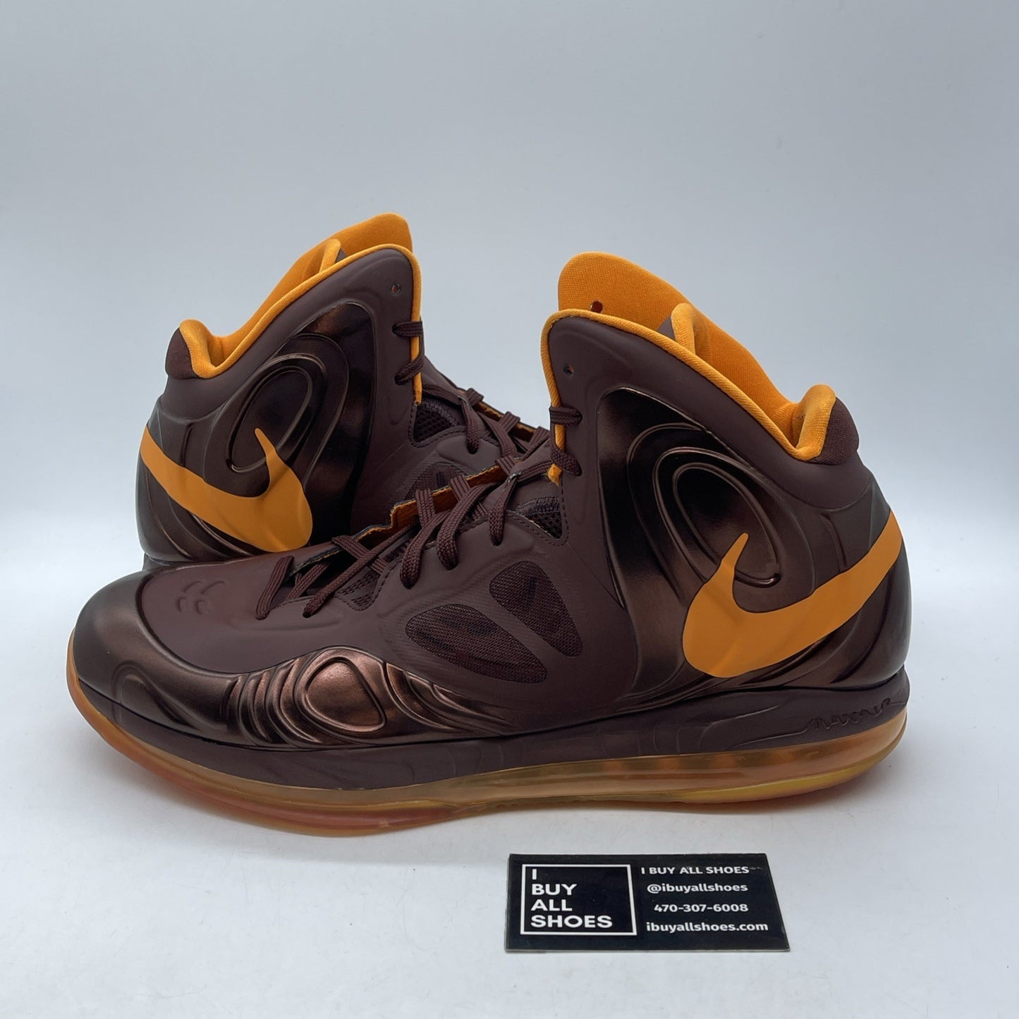 Size 13 - Nike Air Max Hyperposite Brown Orange Leather (524862-200)
