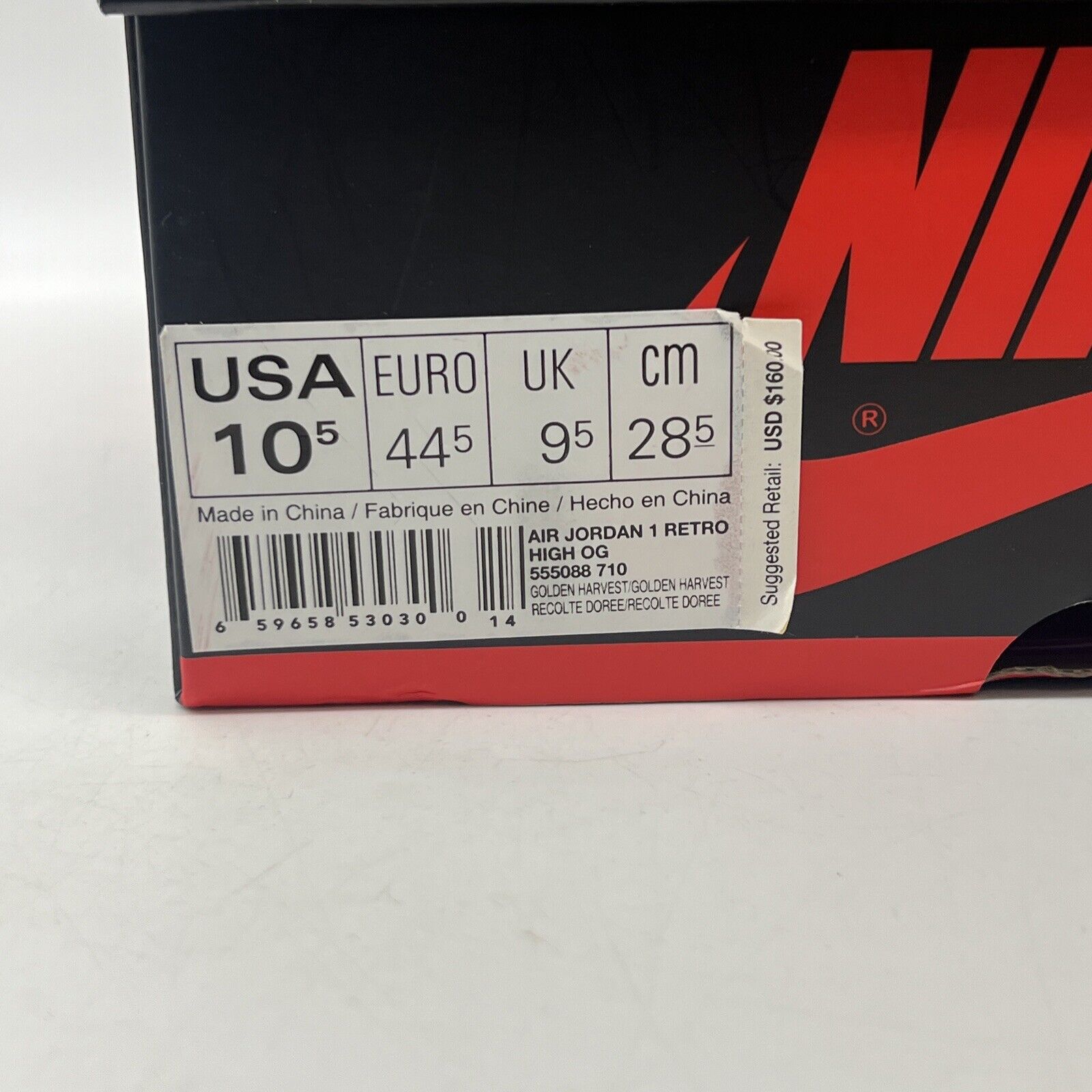 Size 10.5 - Air Jordan 1 Retro OG High Wheat Suede (555088-710)