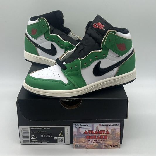 Nike Air Jordan 1 High OG Preschool (PS) Lucky Green SIZE 2Y CU0449-300 Og All