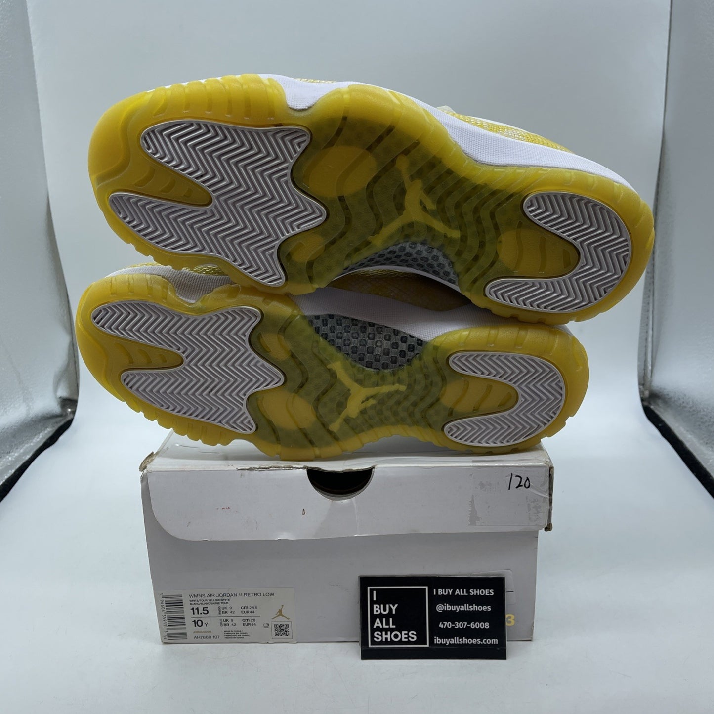 Size 11.5W - Air Jordan 11 Low Yellow Snakeskin (AH7860-107)