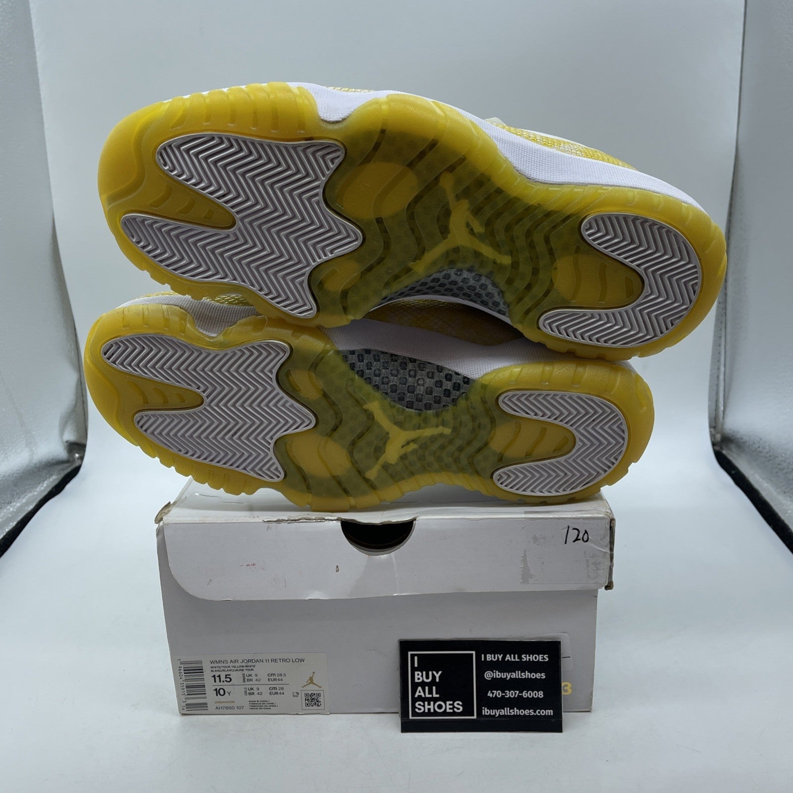 Size 11.5W - Air Jordan 11 Low Yellow Snakeskin (AH7860-107)