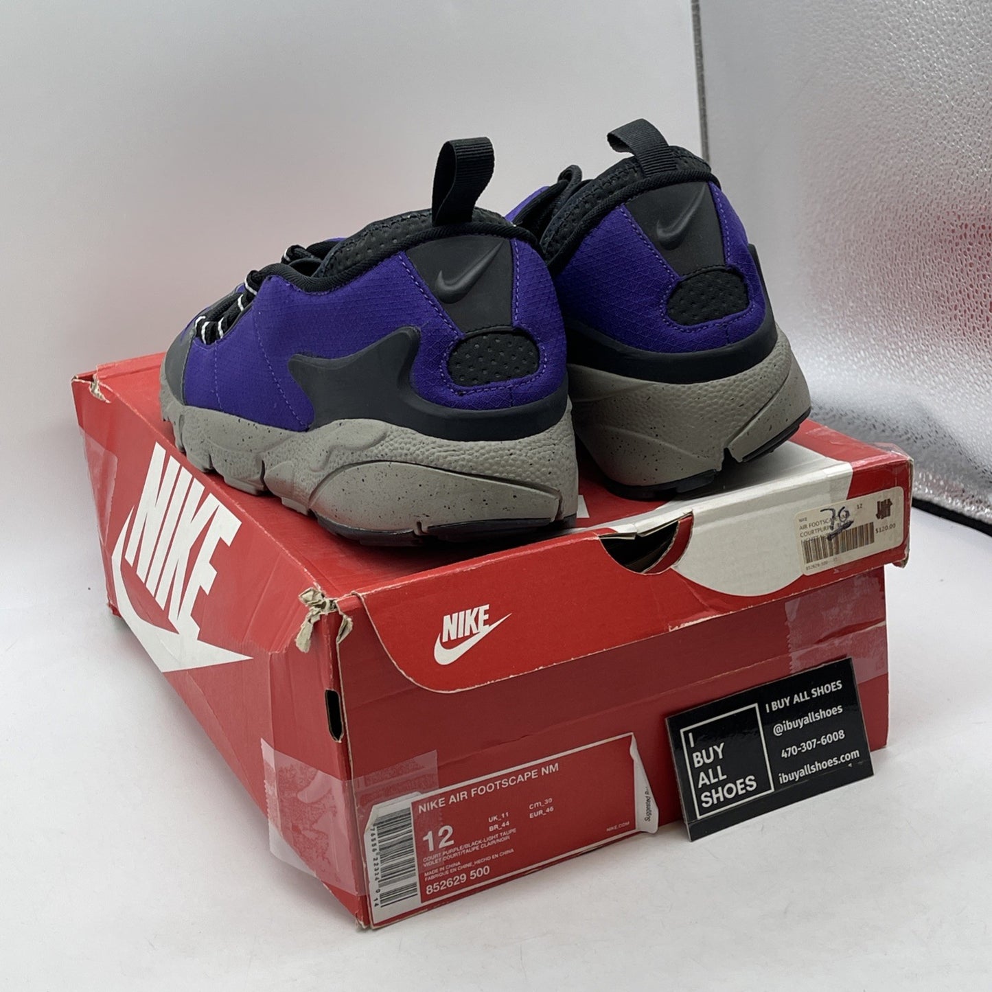 Size 12 - Nike Air Footscape NM Court Purple Black Grey Suede (852629-500)
