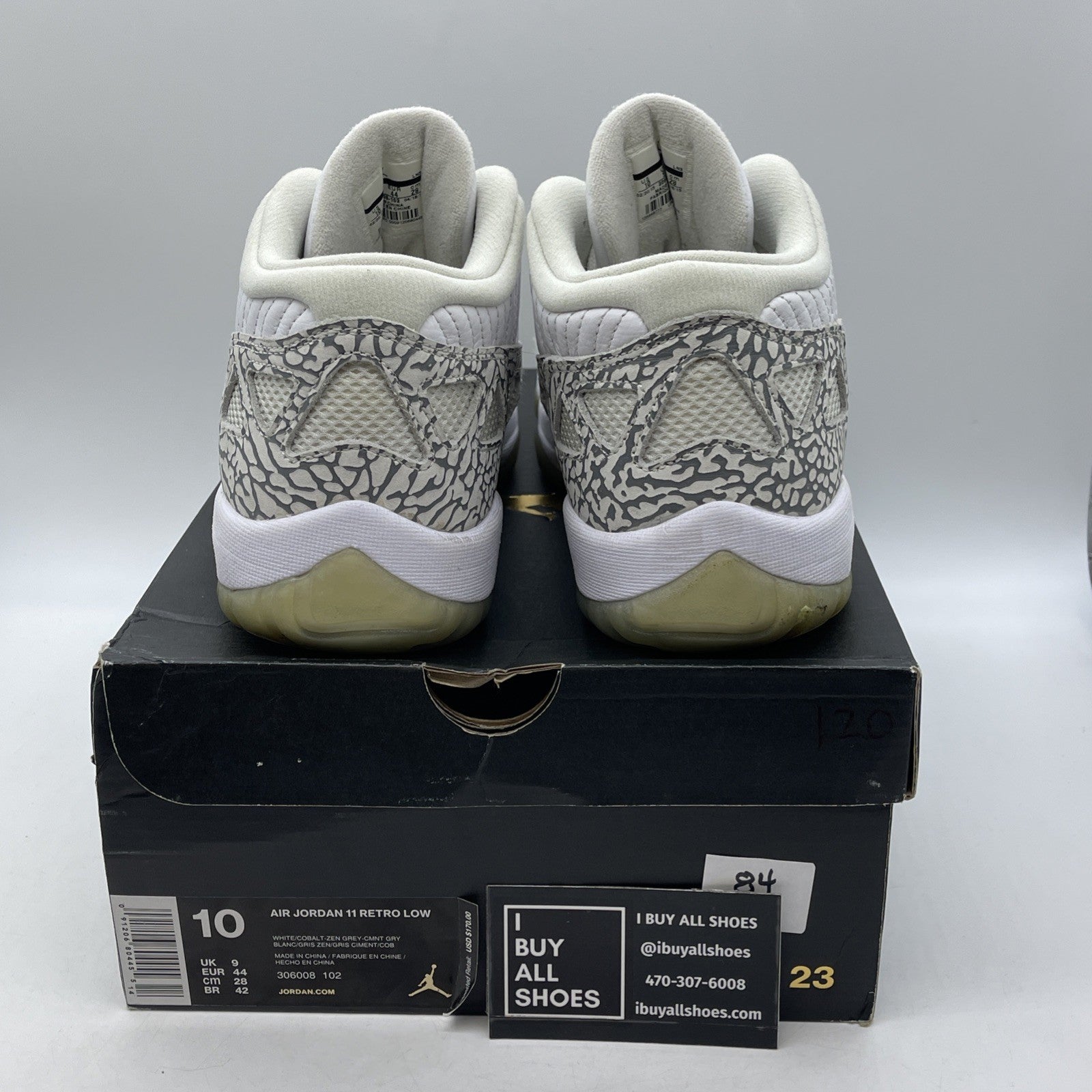 Size 10 - Air Jordan 11 Retro IE 2015 Low Cobalt Grey White Suede (306008-102)