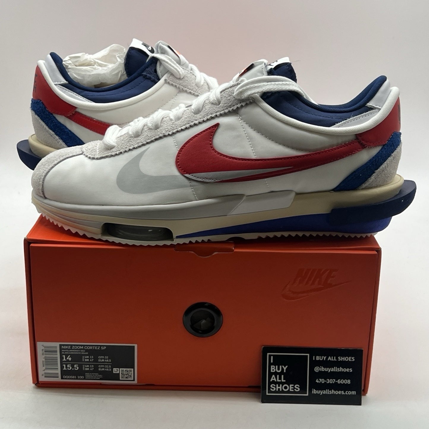 Size 14 - Nike sacai x Zoom Cortez SP OG (DQ0581-100)