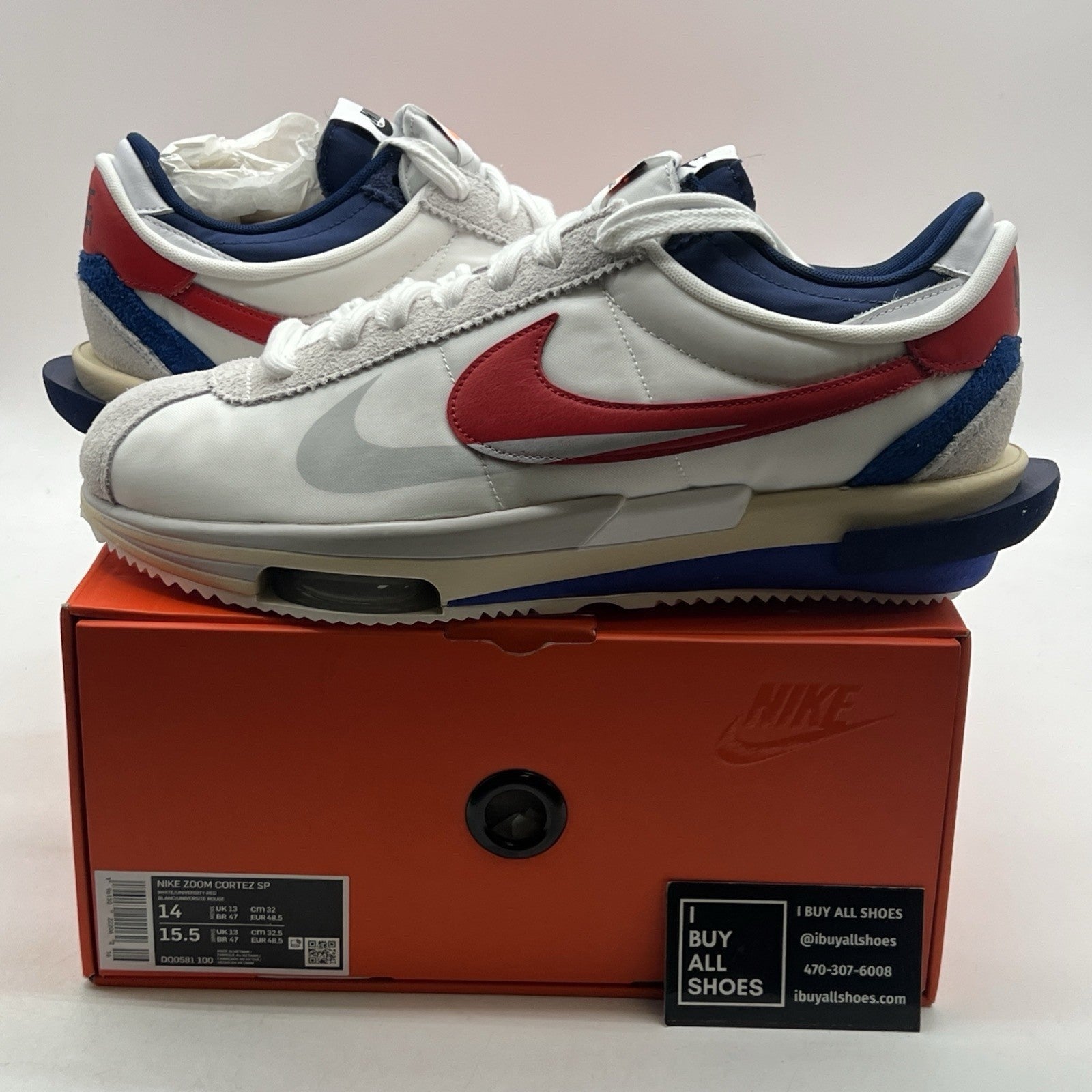 Size 14 - Nike sacai x Zoom Cortez SP OG (DQ0581-100)