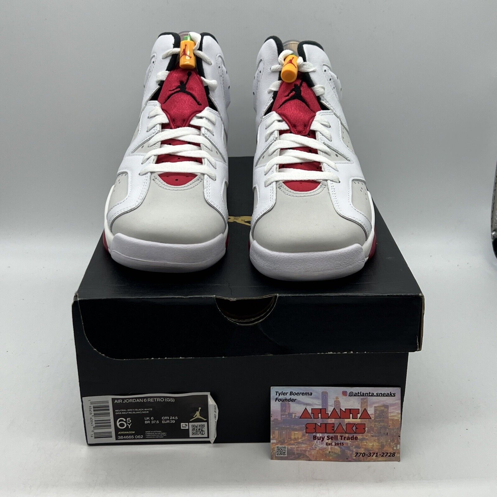 Size 6.5Y - Jordan 6 Retro Hare 2020 Brand New Og All