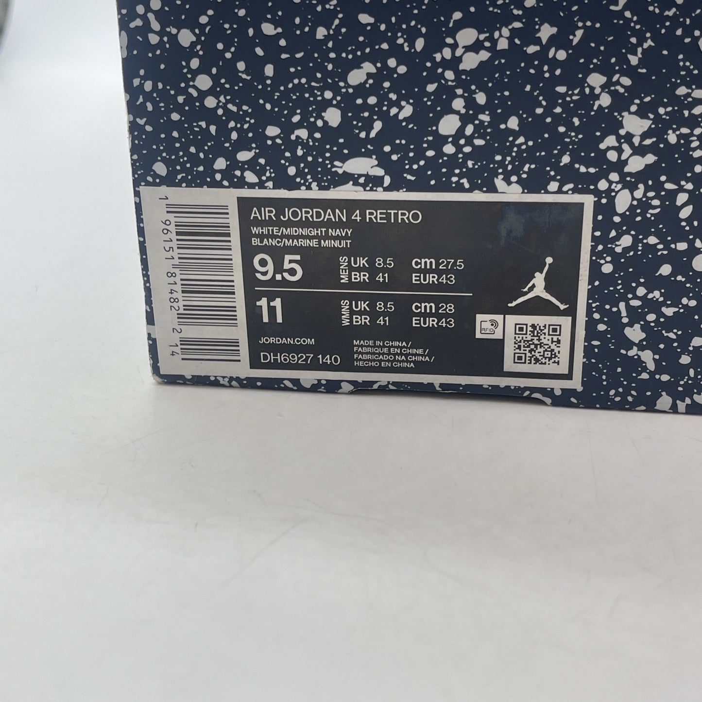 Size 9.5 - Jordan 4 Retro Mid Midnight Navy White Grey Leather (DH6927-140)
