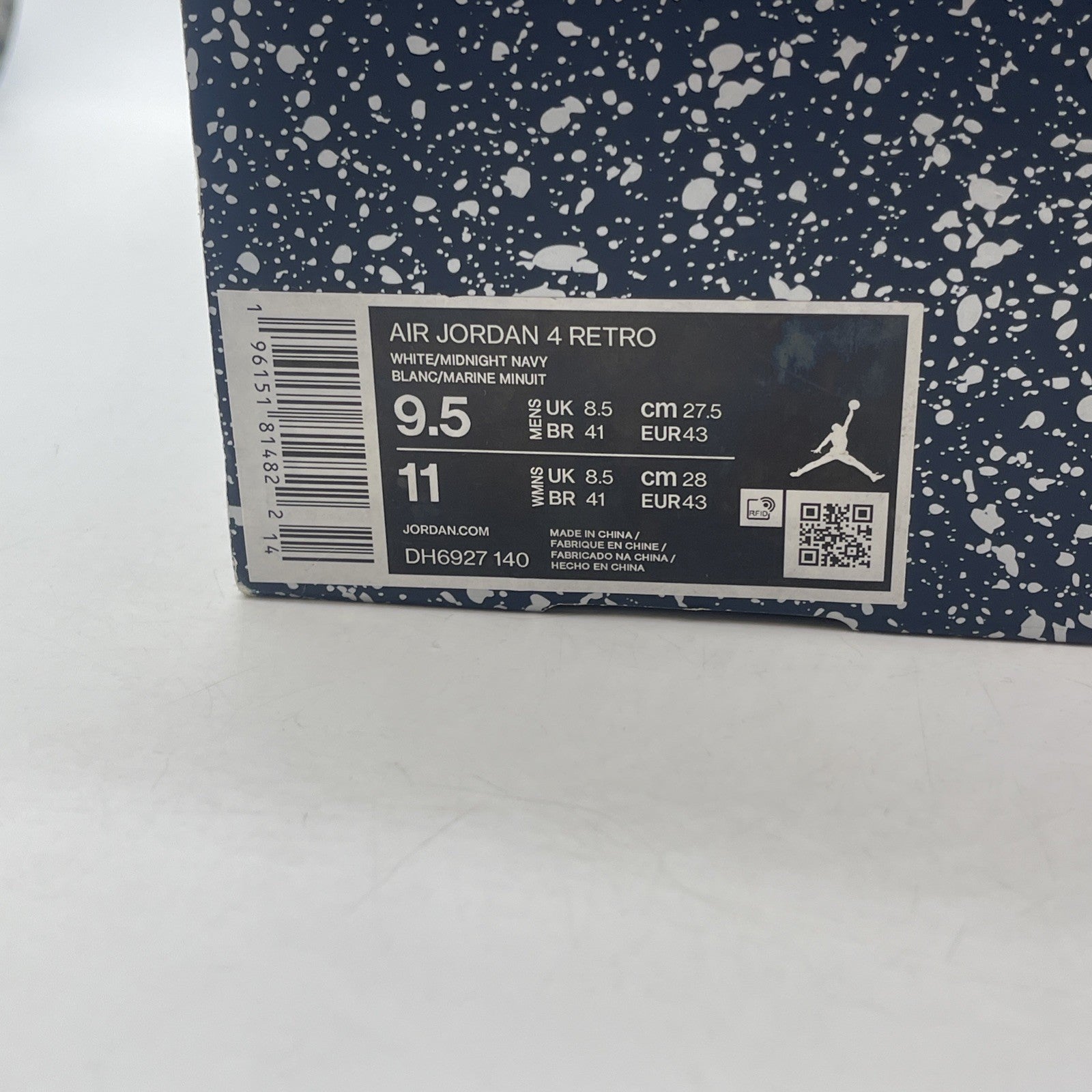 Size 9.5 - Jordan 4 Retro Mid Midnight Navy White Grey Leather (DH6927-140)