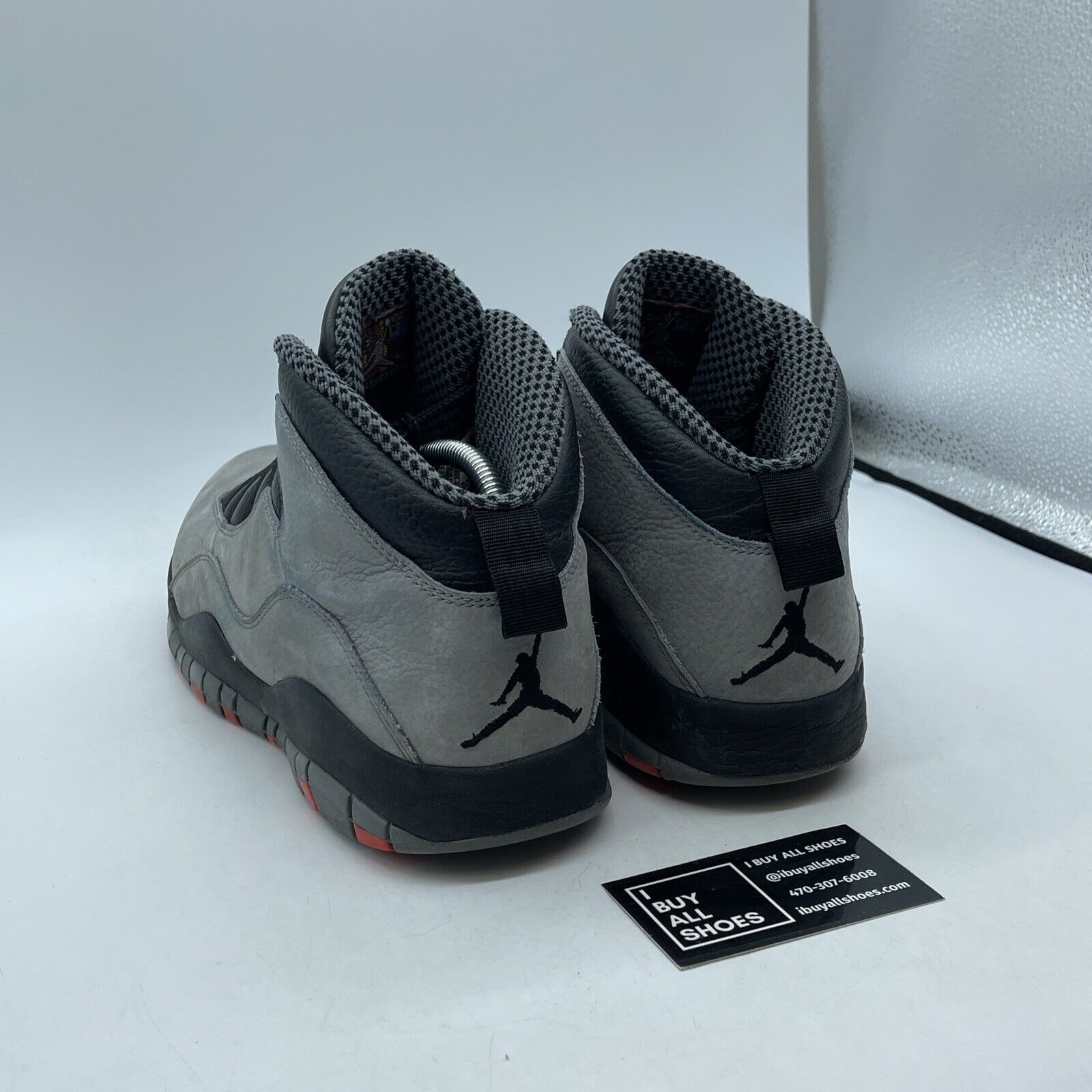 Size 12 - Air Jordan 10 Retro Cool Grey Black Orange Suede Leather (310805-023)