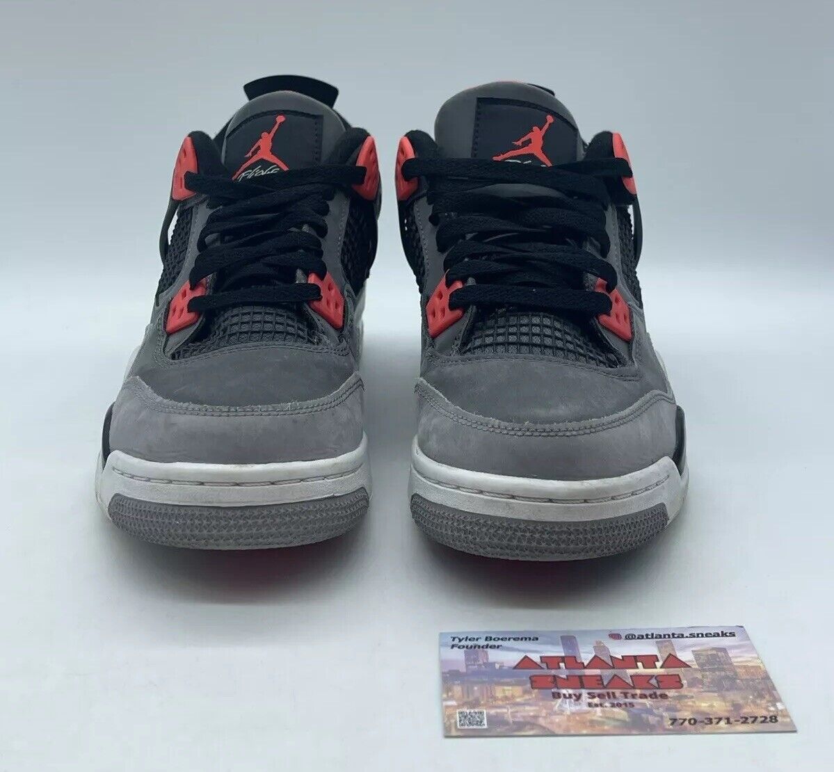 Size 6Y - Jordan 4 Retro Mid Infrared White Gray Black Pink (408452-061)