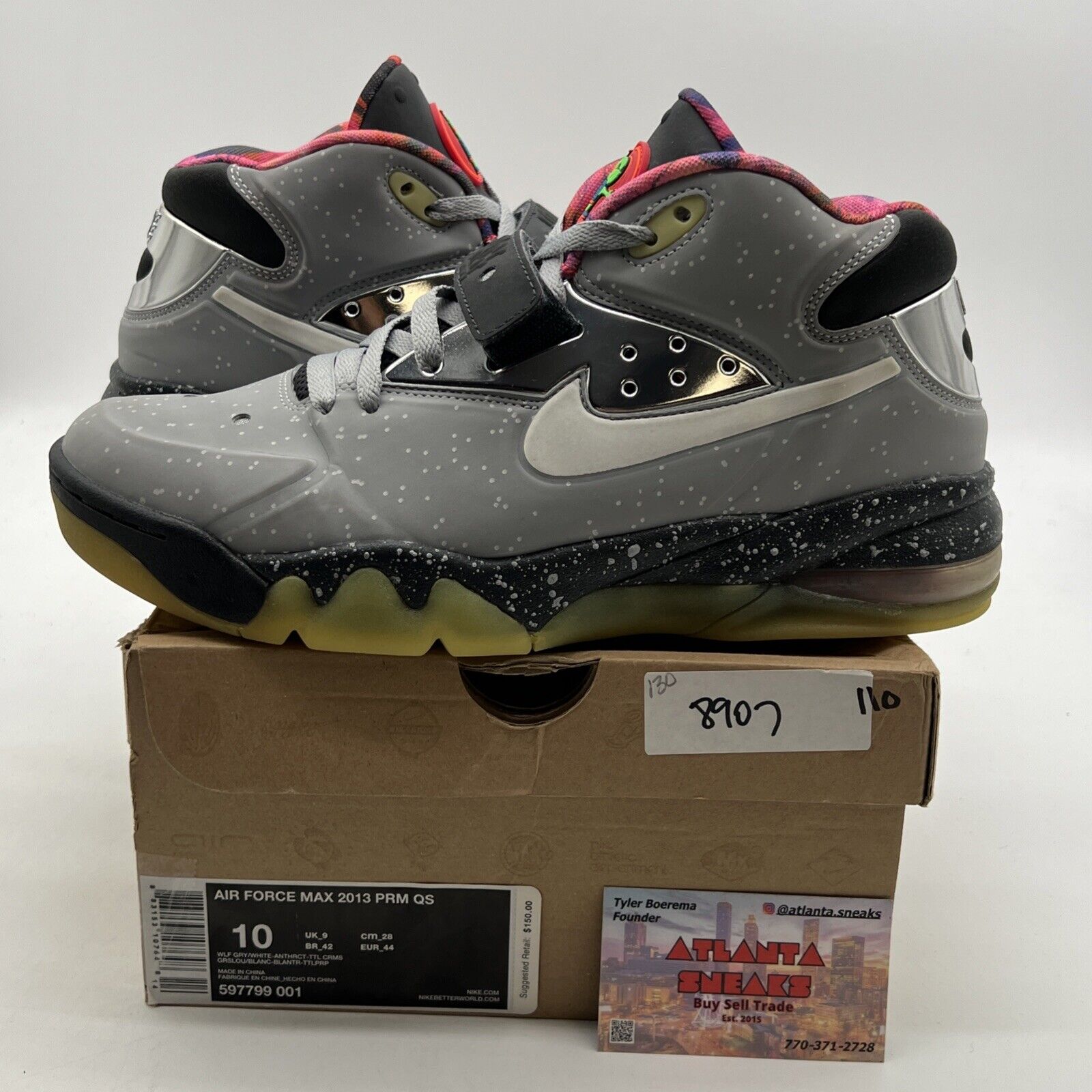 Size 10 - Nike Air Force Max 2013 PRM QS Area 72 (597799-001)