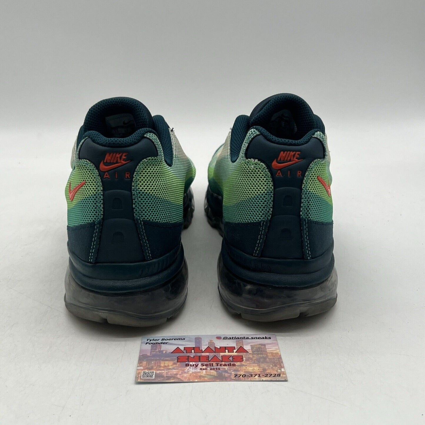 Size 11 - Nike Air Max 95 Dynamic Flywire Multicolor Green Suede (554715-383)
