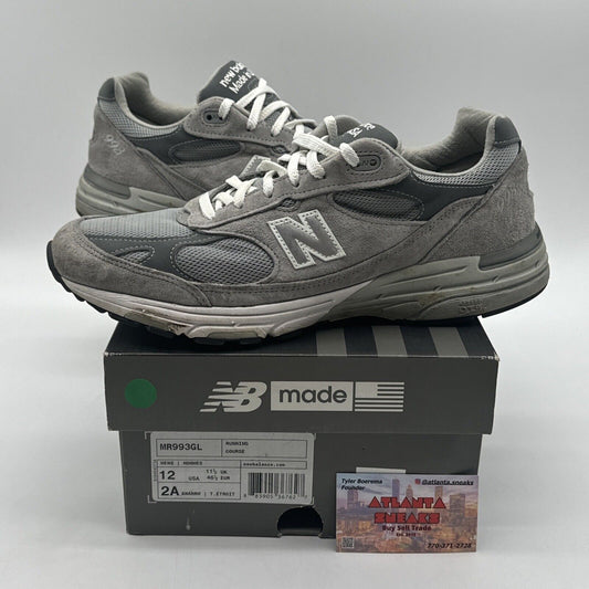 Size 12 - New Balance 993 Gray White Og All Suede Under Retail Deal 3m Reflect