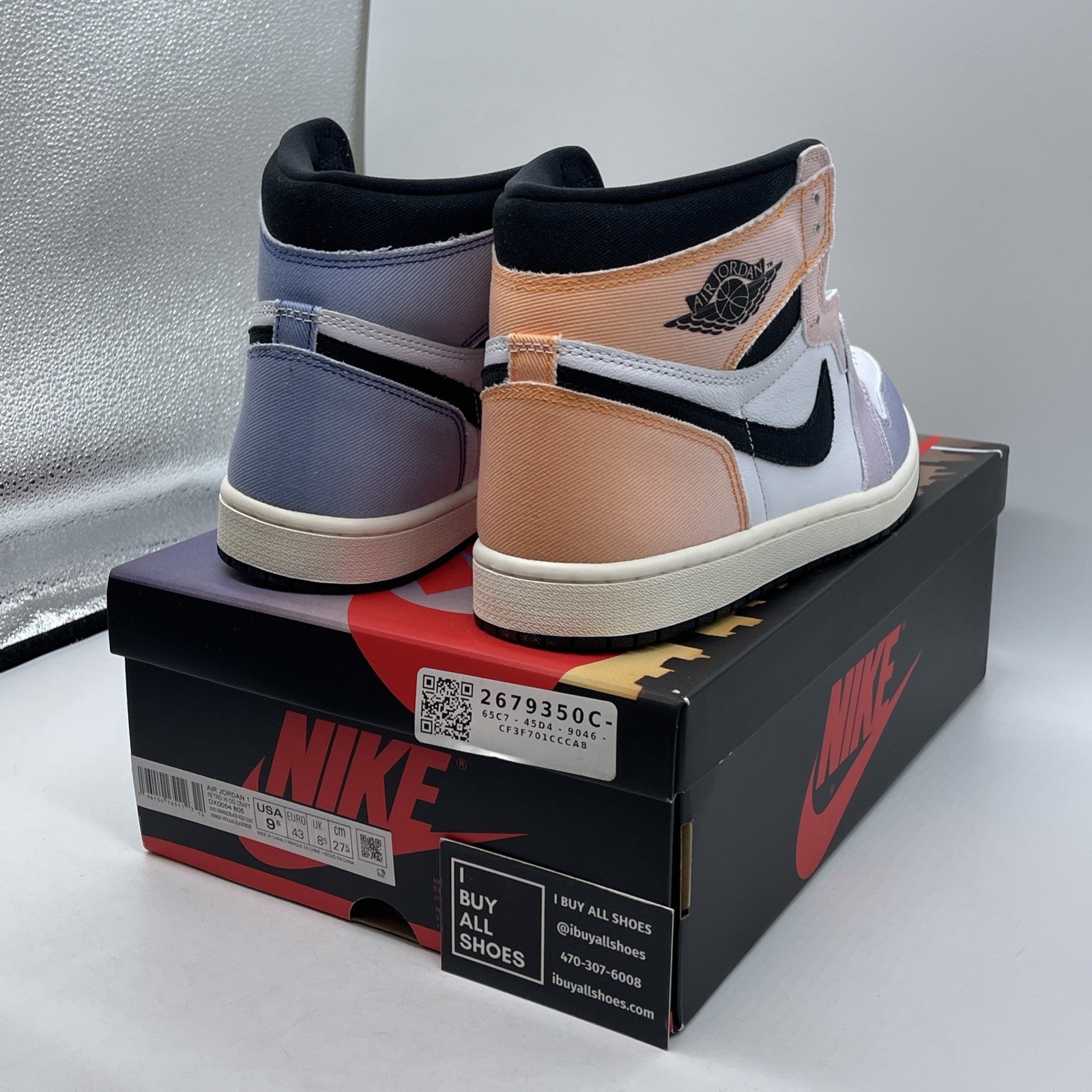 Size 9.5 - Air Jordan 1 Retro OG High Skyline White Pink Suede (DX0054-805)