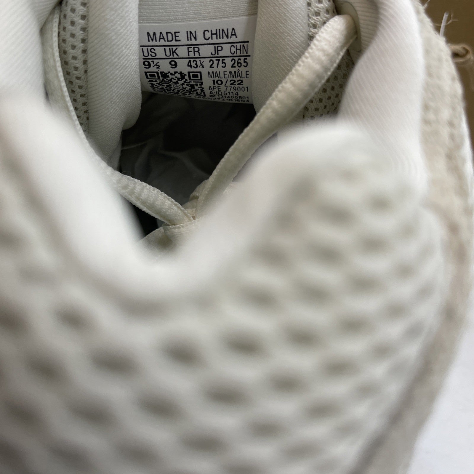 Size 9.5 - Original Adidas Yeezy 500 'bone white' Grey Suede (ID5114)