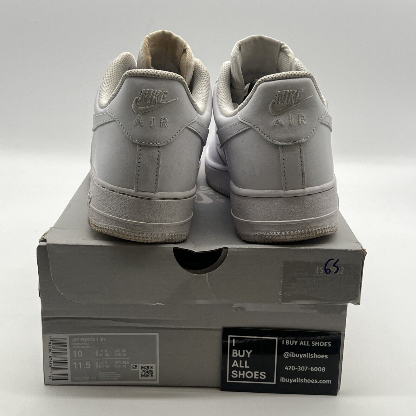 Size 10 - Nike Air Force 1 '07 Low Triple White (CW2288-111)