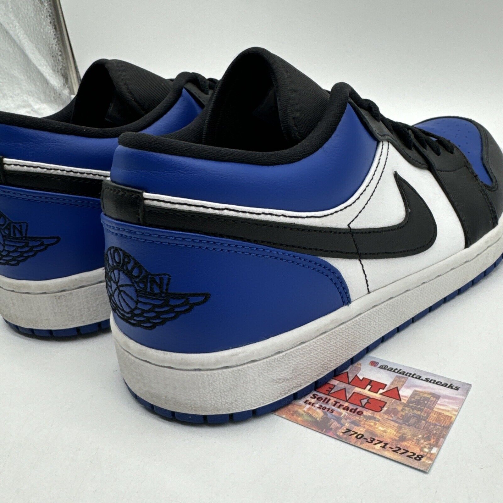 Size 10.5 - Jordan 1 Low Royal Toe 2019 Black White Leather Way Under Market $$$