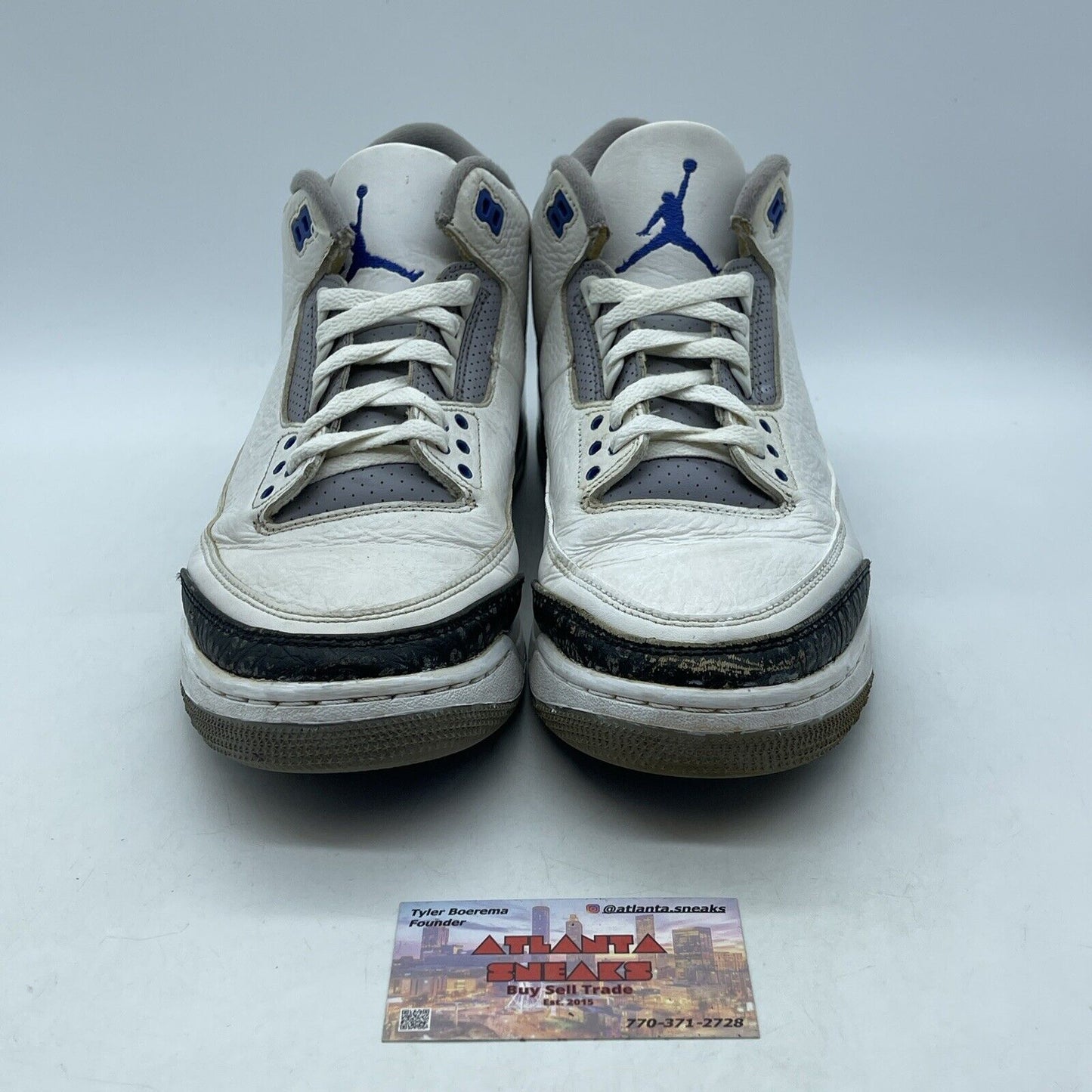 Size 10.5 - Jordan 3 Retro Mid Racer Blue White Leather Grey Suede (CT8532-145)