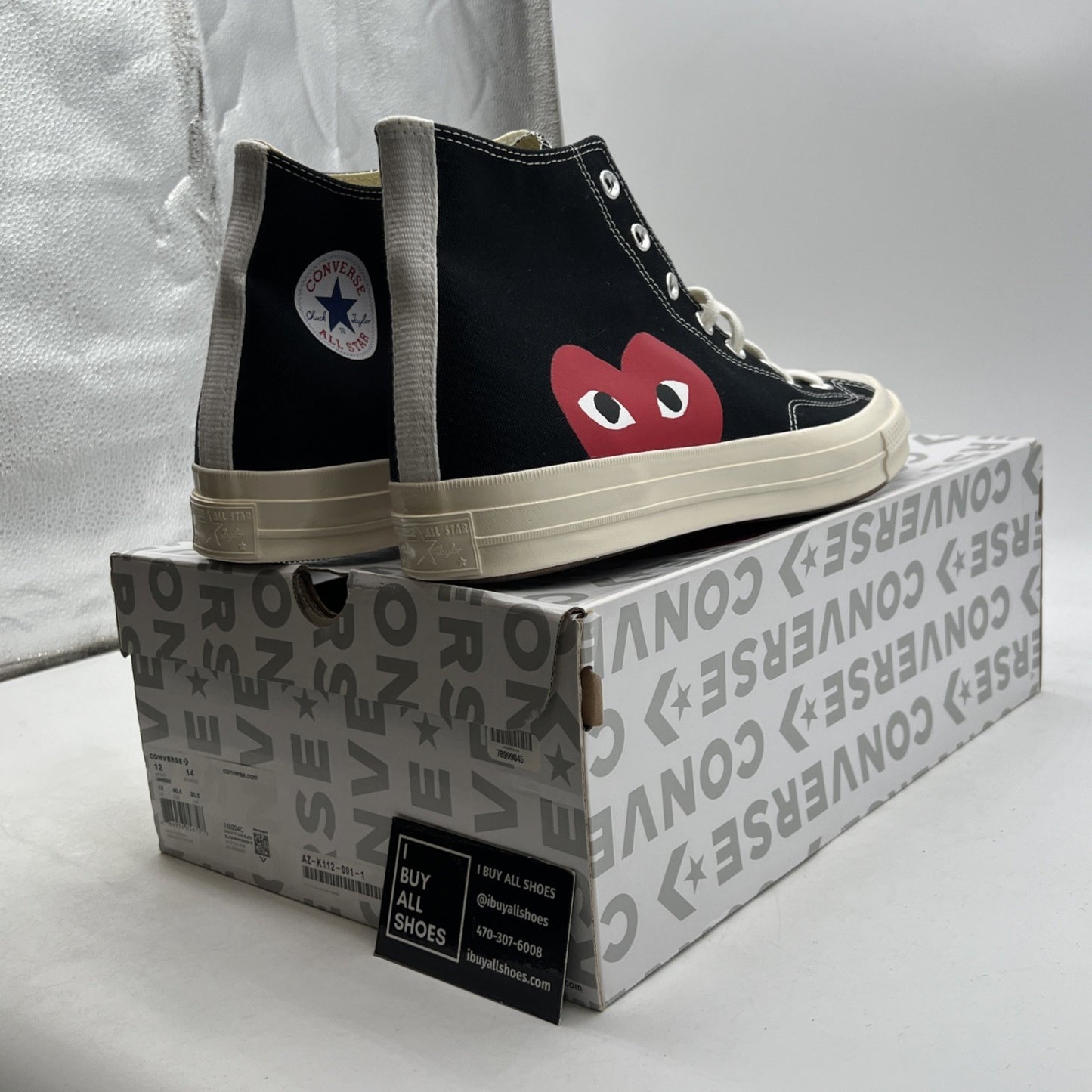 Size 12 - Converse Chuck Taylor All Star High x Comme des Garcons Play (150204C)