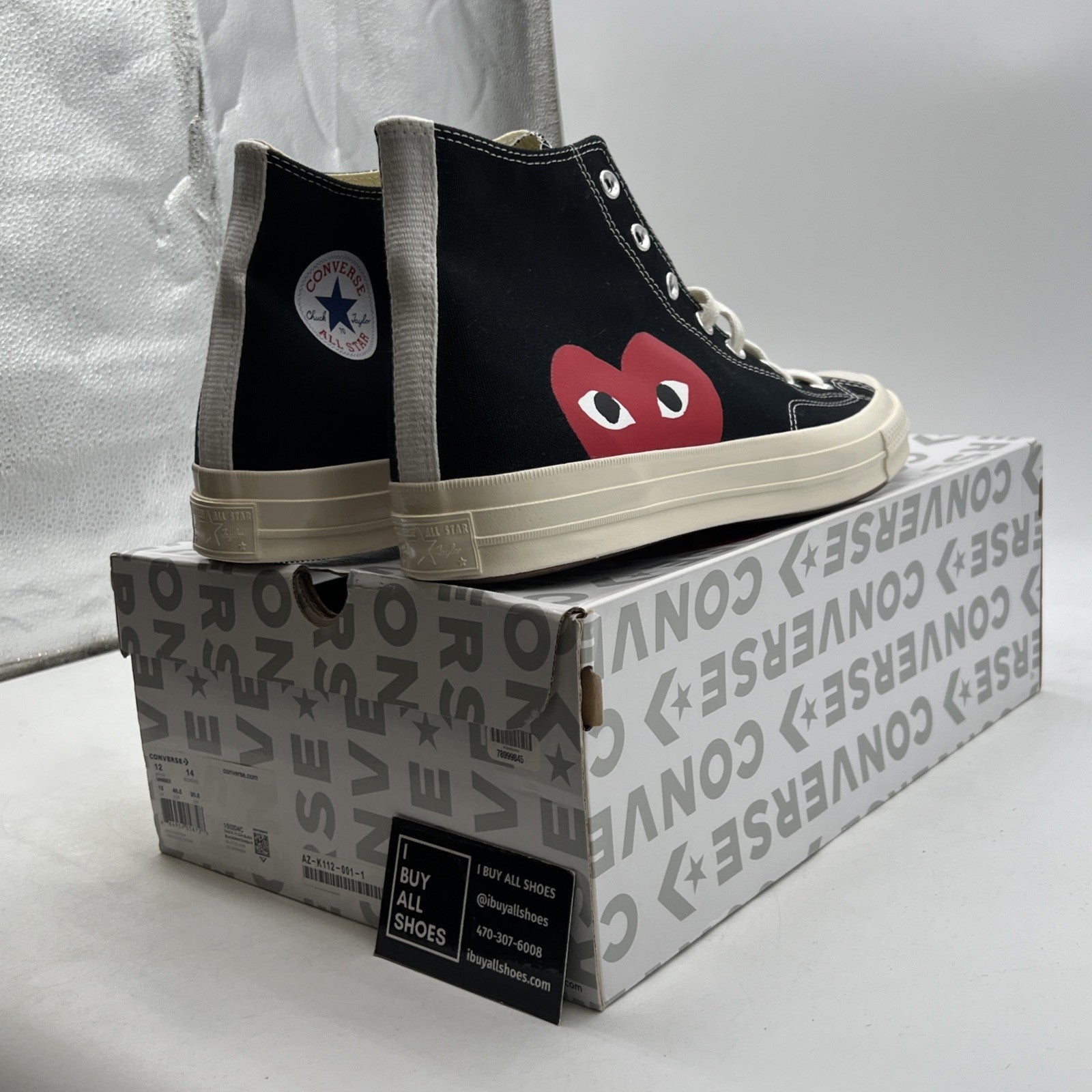 Size 12 - Converse Chuck Taylor All Star High x Comme des Garcons Play (150204C)