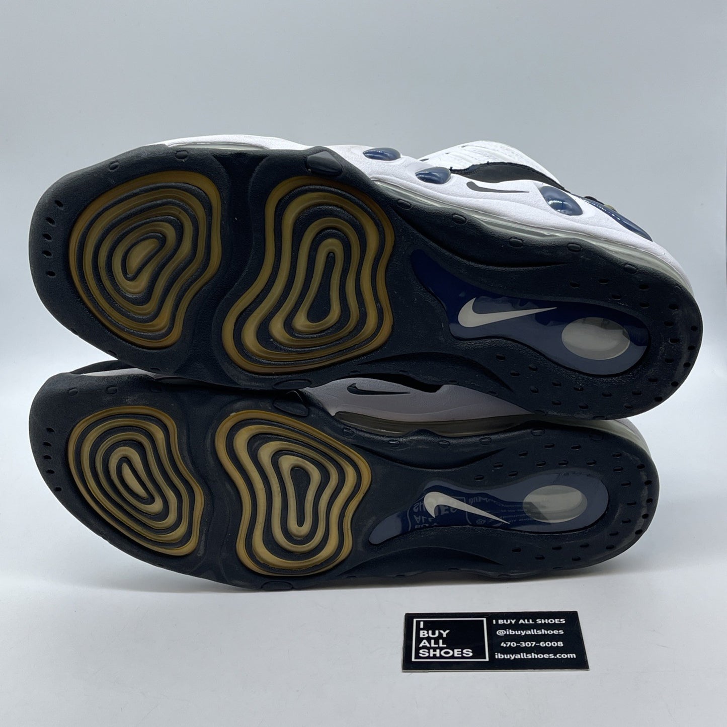 Size 13 - Nike Air Max Uptempo 97 White Black Suede Leather (399207-100)