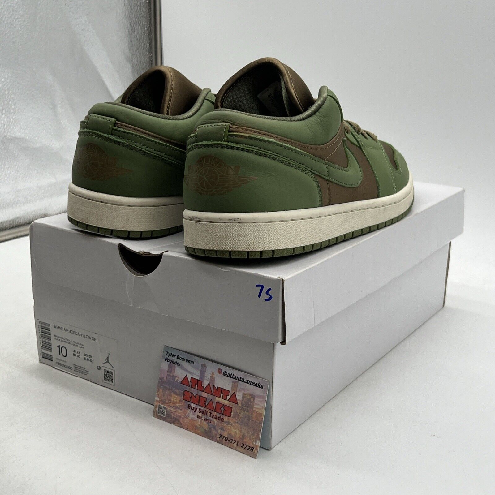 Size 10 - Air Jordan 1 SE Low Olive Brown Kelp W (FB9893-300)