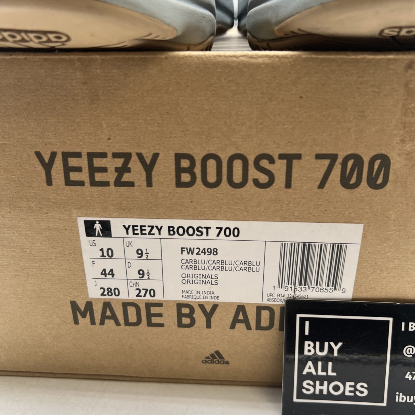 Size 10 - adidas Yeezy Boost 700 Carbon Blue (FW2498)