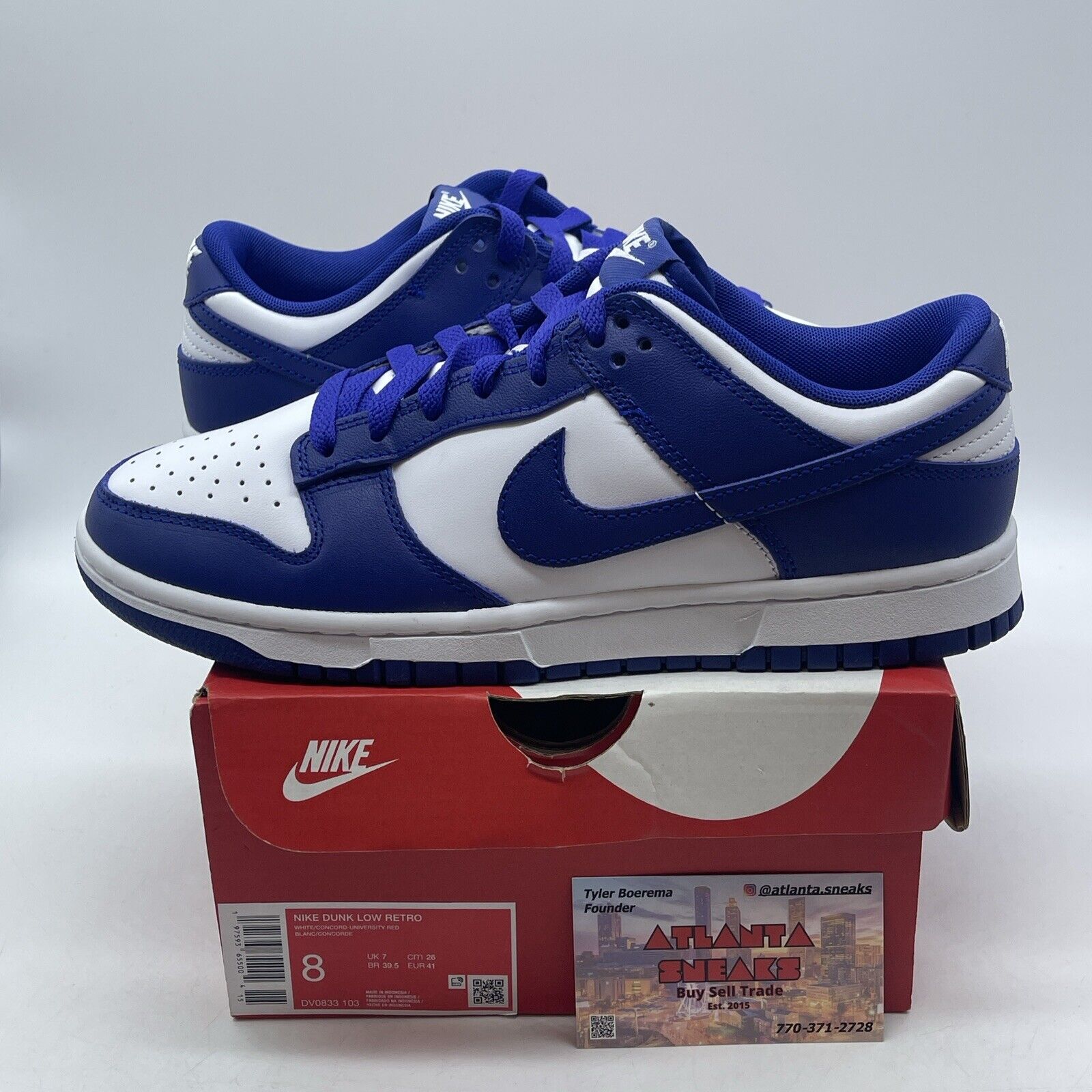 Size 8 - Nike Dunk Low Concord Blue White Leather (DV0833-103)