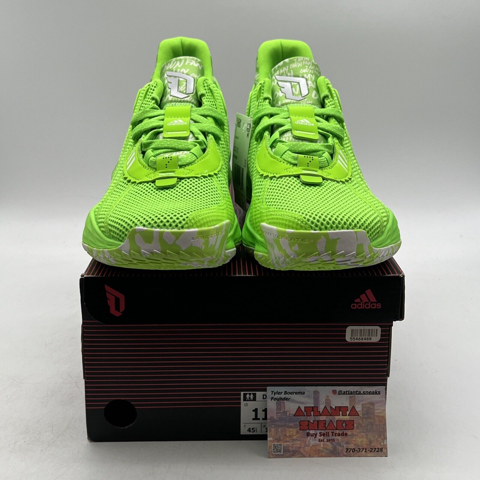 Size 11 - adidas Dame 7 I Am My Own Fan - Solar Green (FY0160)