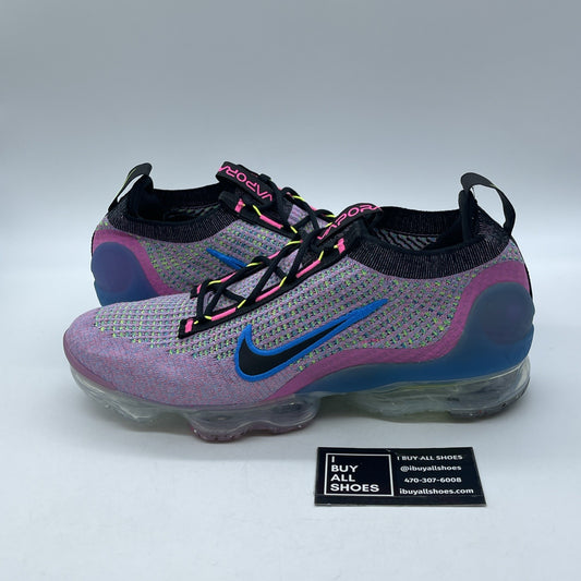 Size 12W - Nike Air VaporMax 2021 Flyknit Next Nature Pink Blast Photo Blue