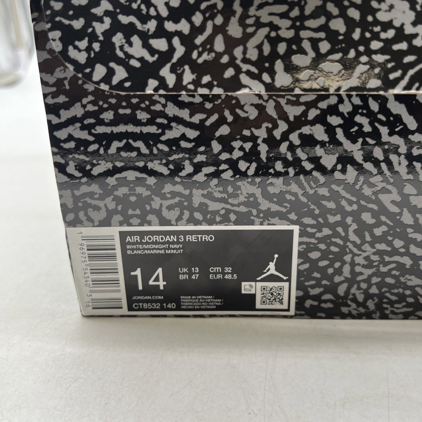 Size 14 - Air Jordan 3 Retro Midnight Navy (CT8532-140)