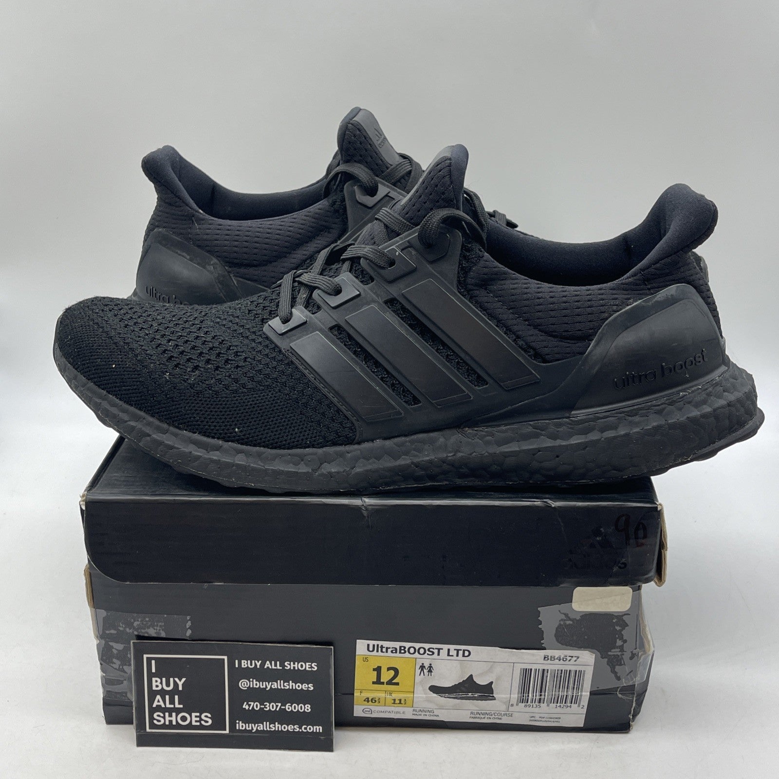 Size 12 - Adidas UltraBoost 1.0 Limited Triple Black (BB4677)